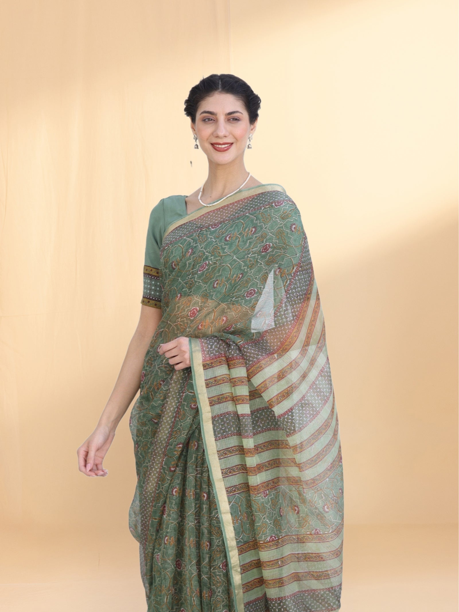 Winterscape Kota Silk Saree