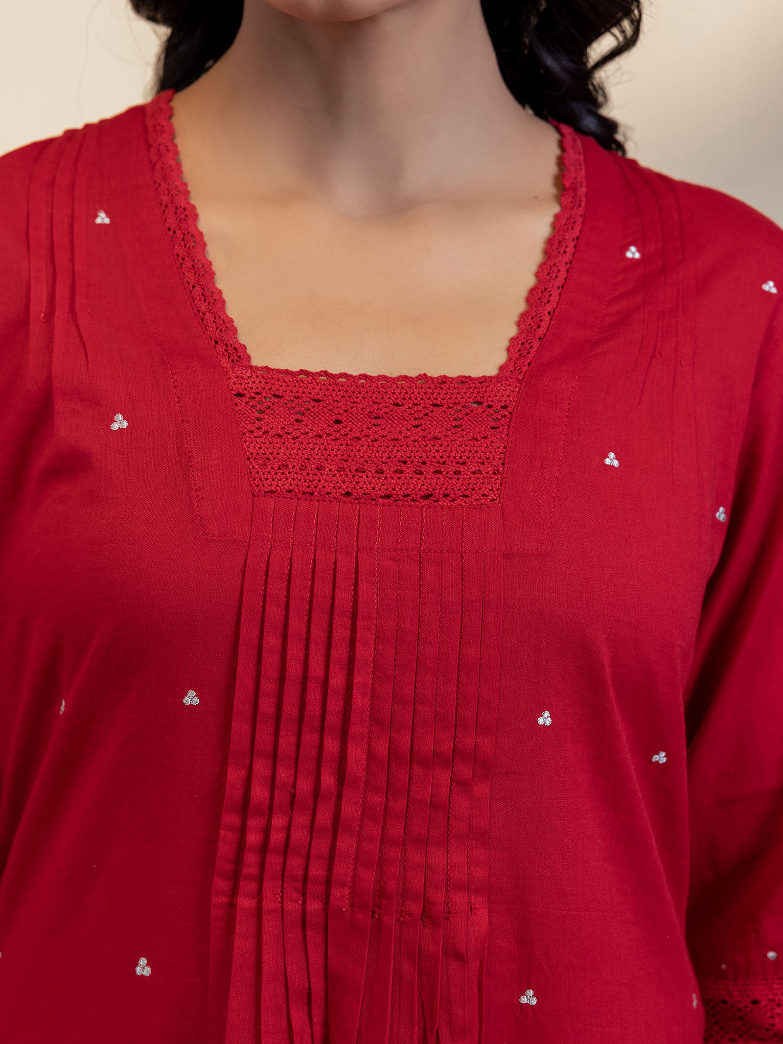 The Artisans Blood Voile Kurta