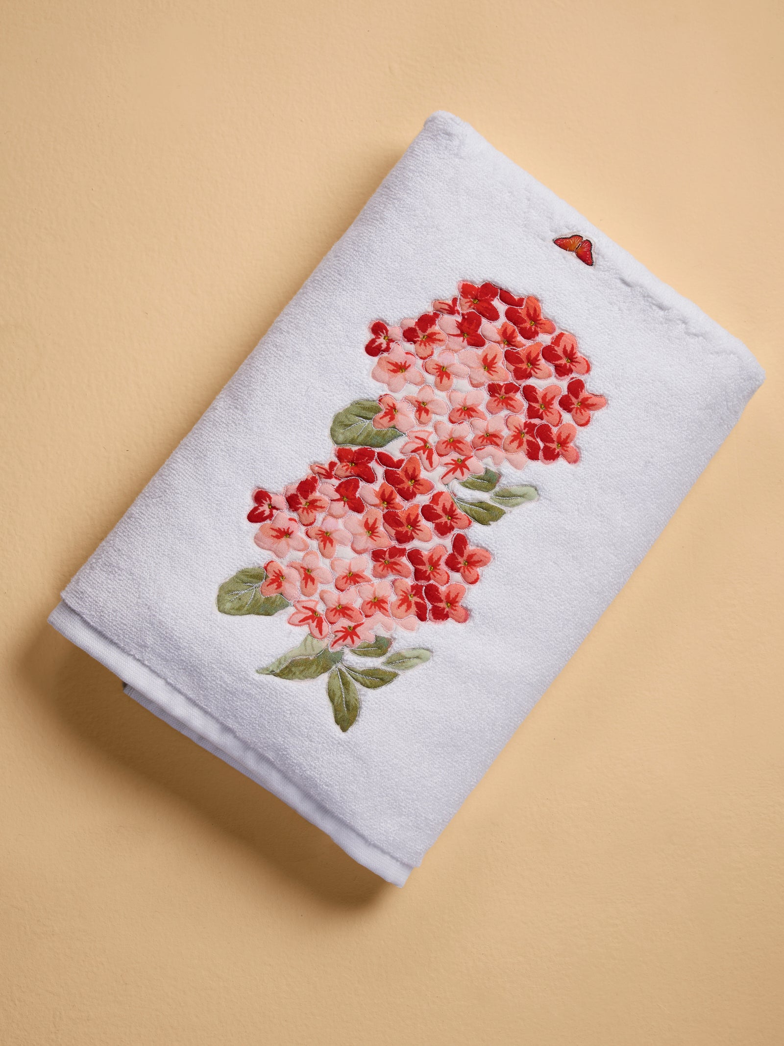 Red Ixora Bath Towel