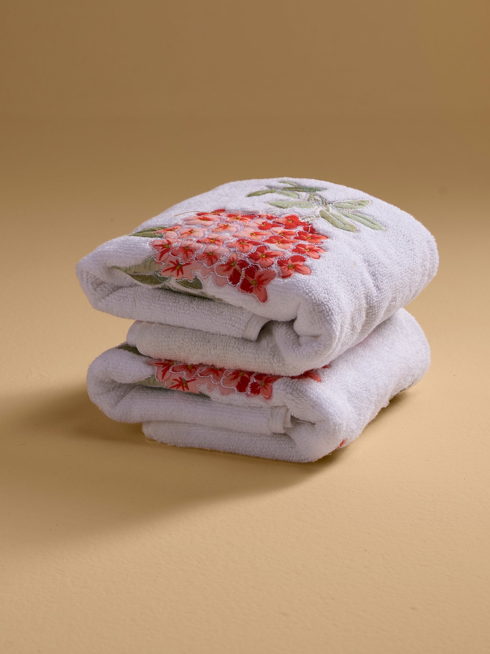 Red Ixora Hand Towel (Set of 2)