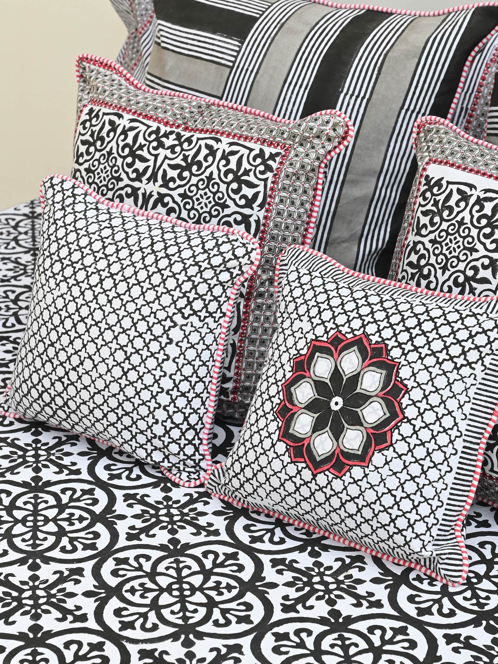 Monochrome 12" x 12" Cushion Cover