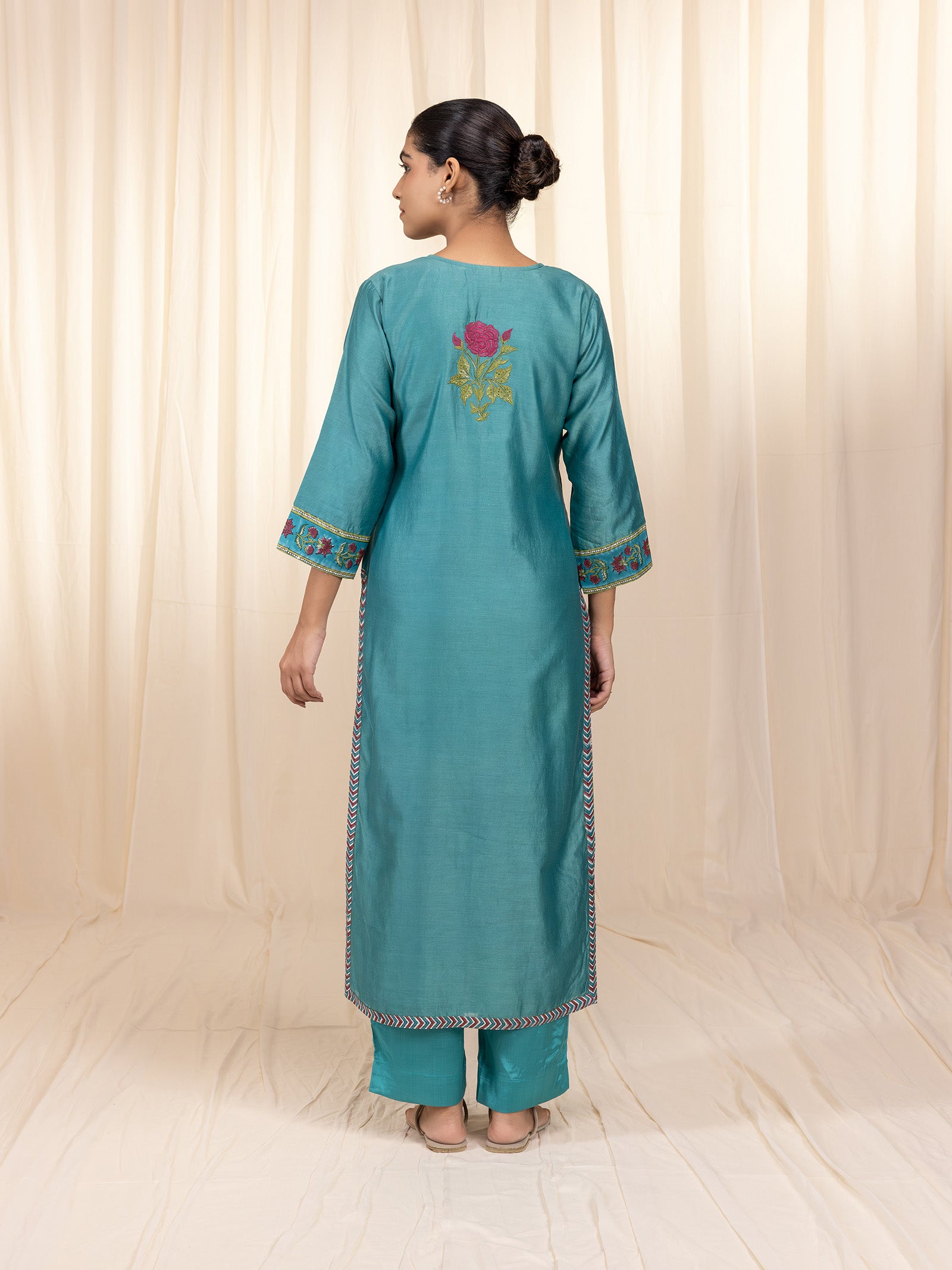 Panna Chanderi Kurta
