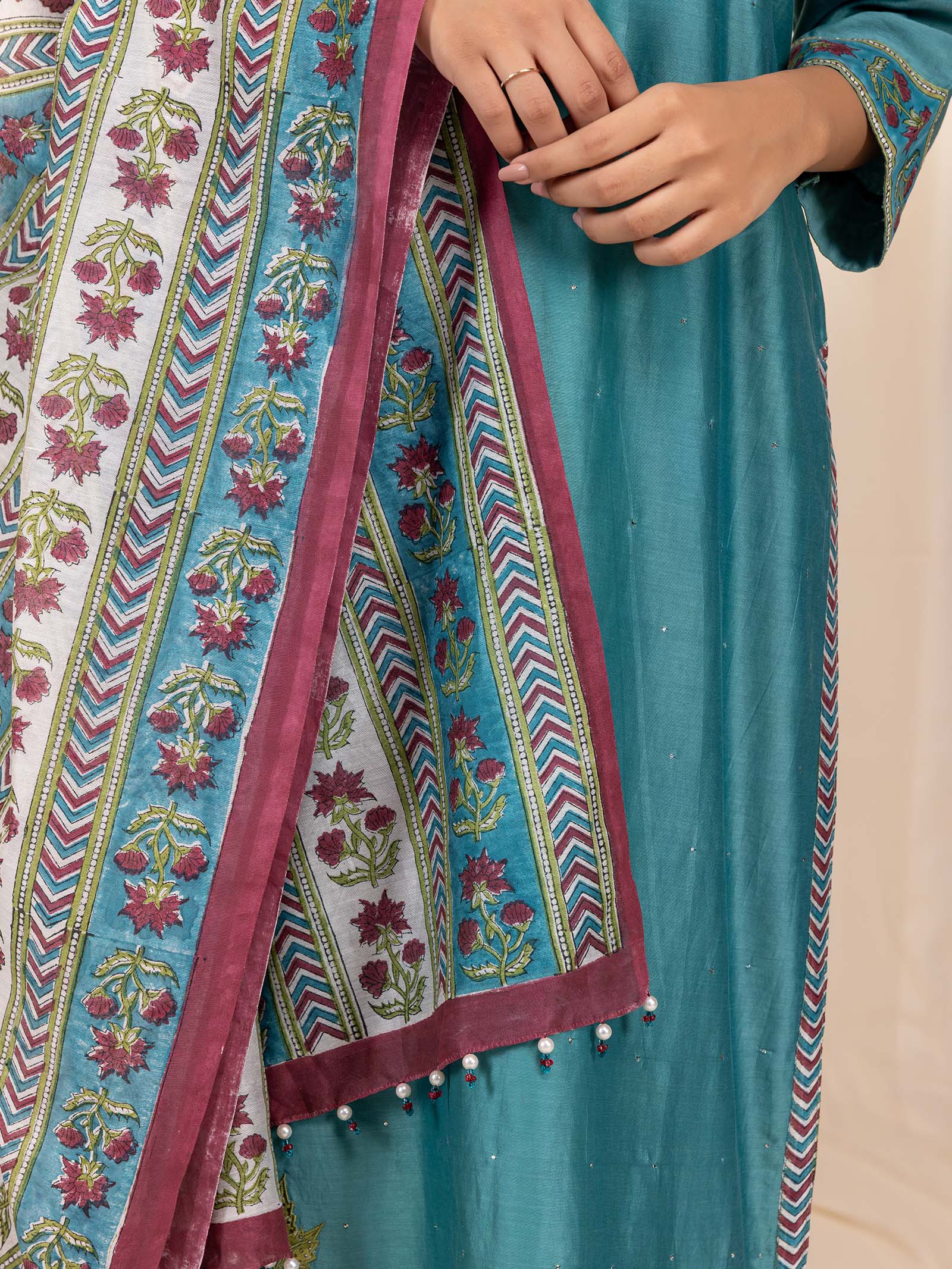 Panna Chanderi Dupatta