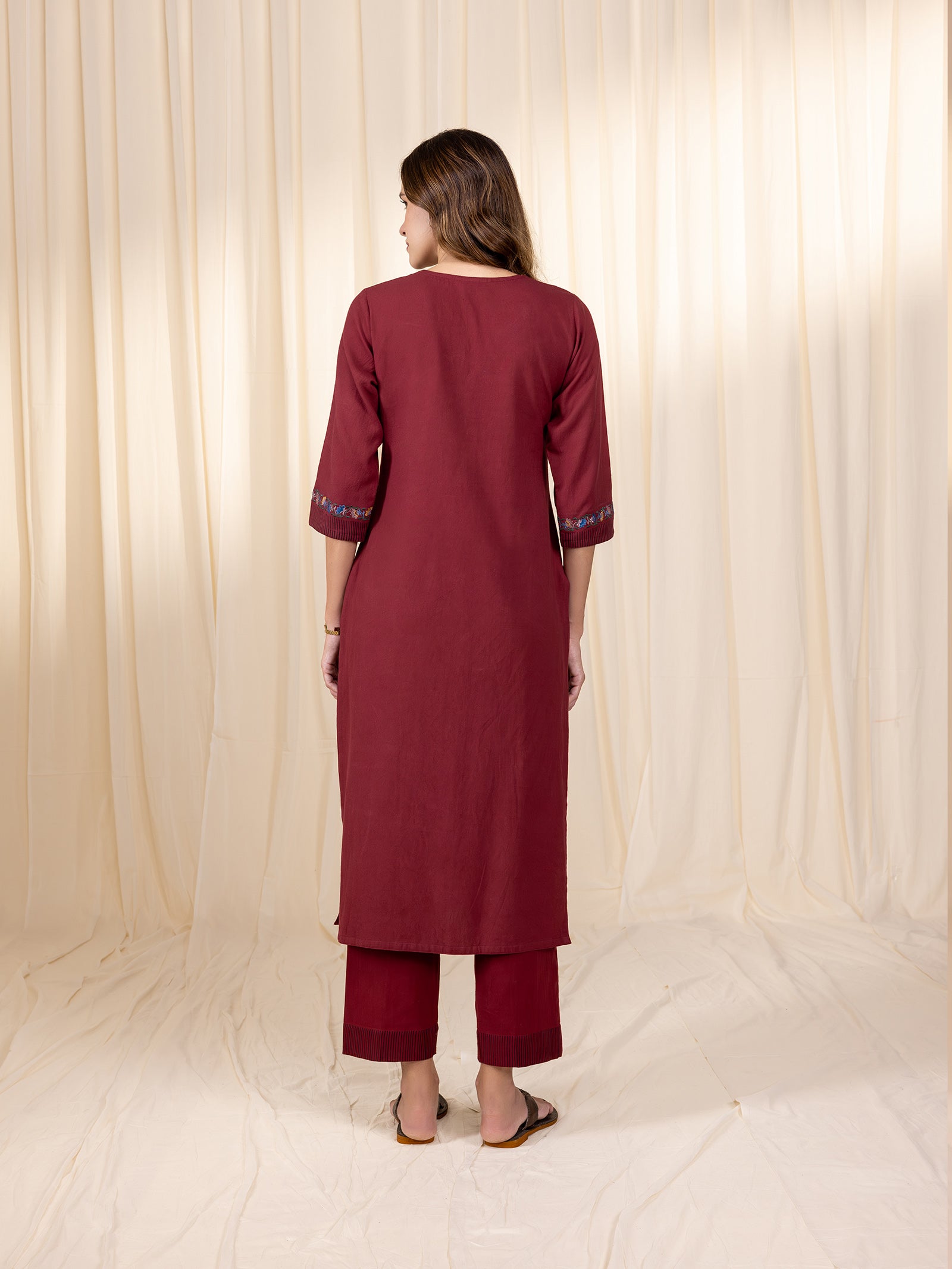 Berry Twill Kurta