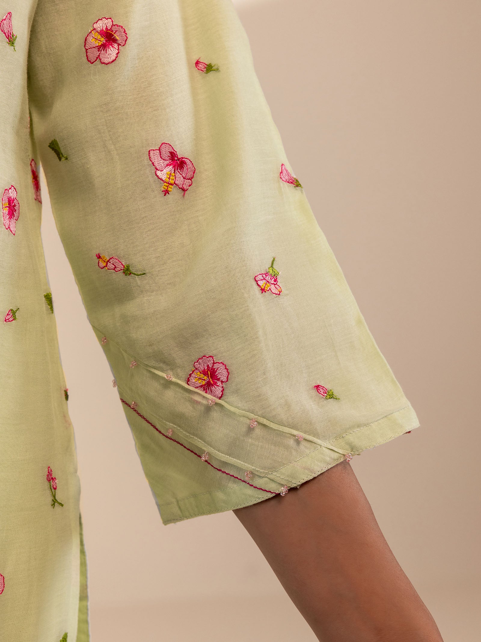 Alice In Wonderland Green Chanderi Kurta