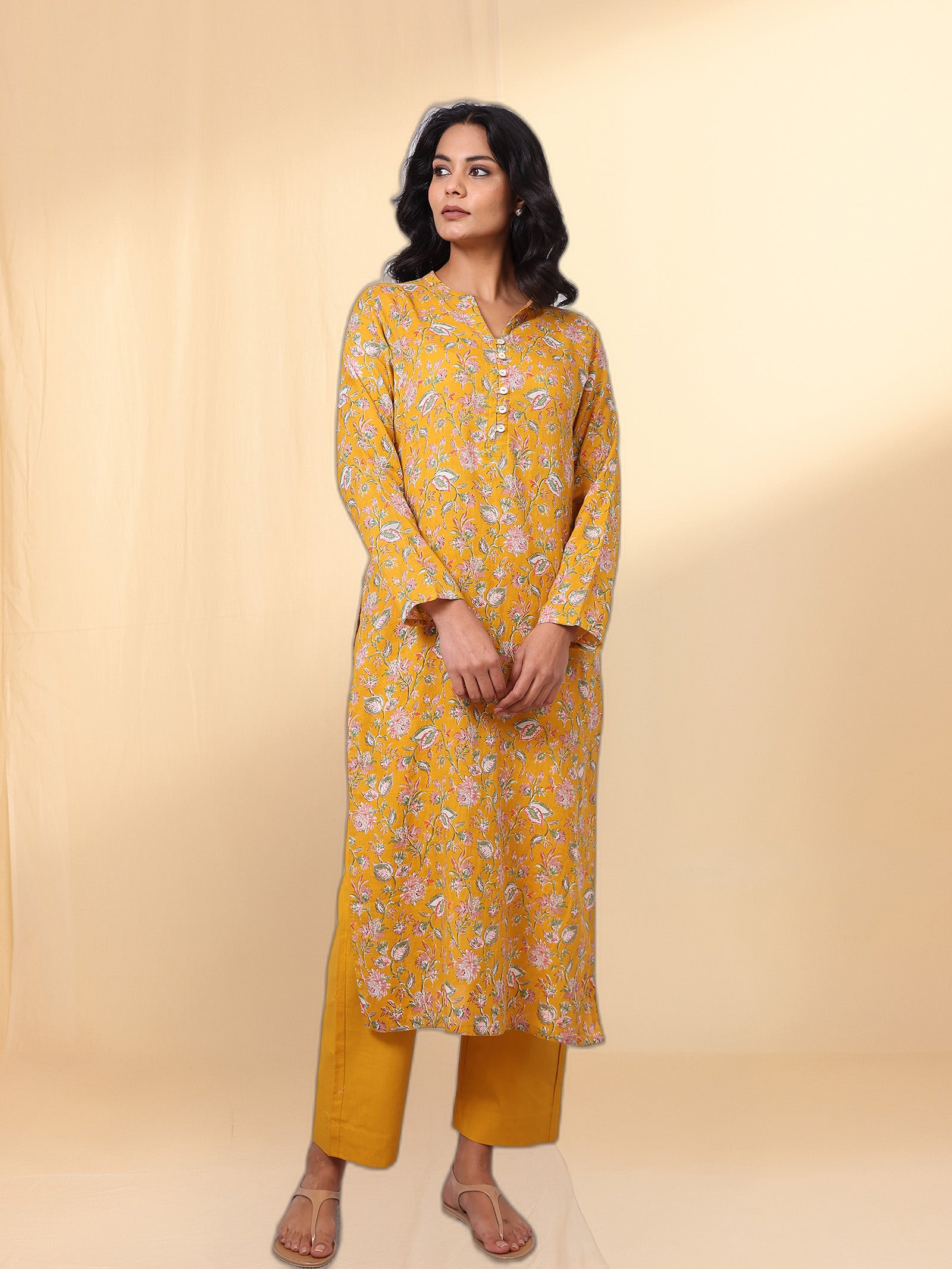 Honey Mustard Twill Kurta