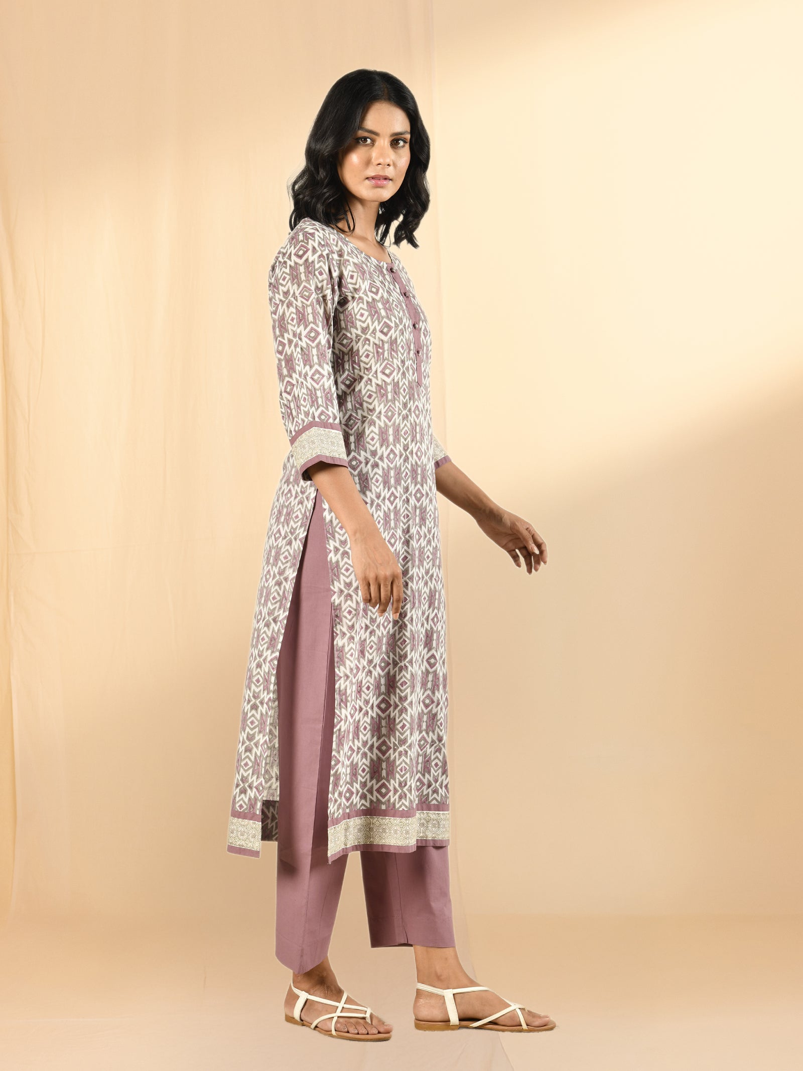 Lavender Breeze Voile Kurta