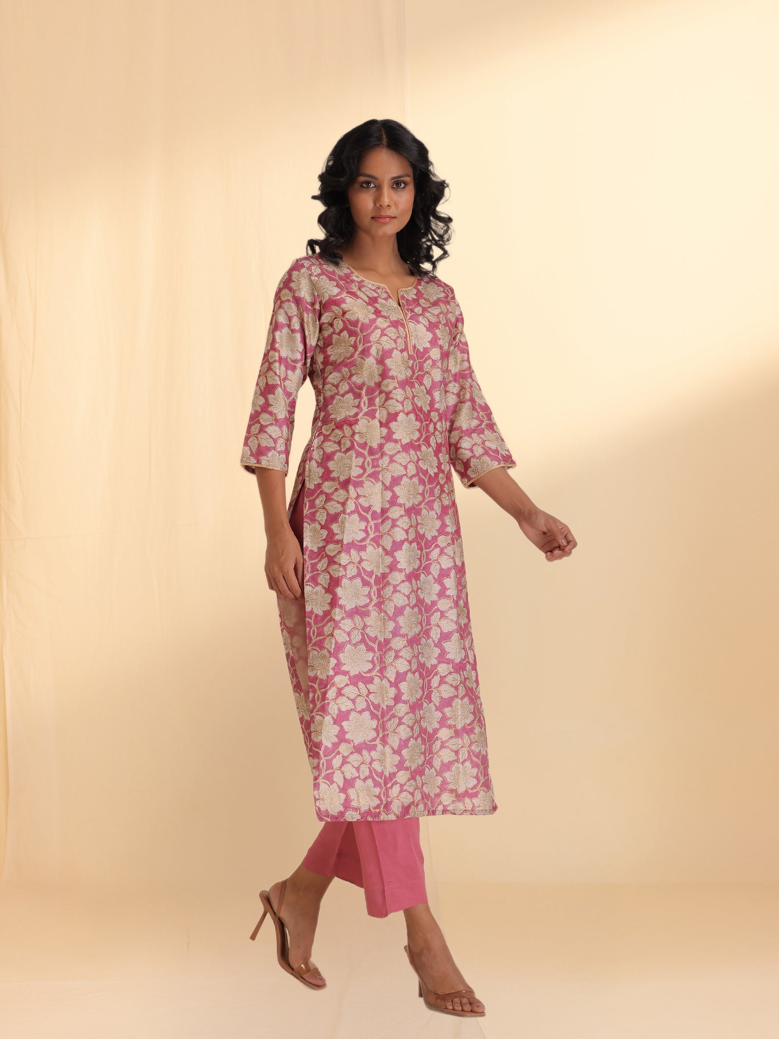 Golden Shower Tussar Silk Kurta