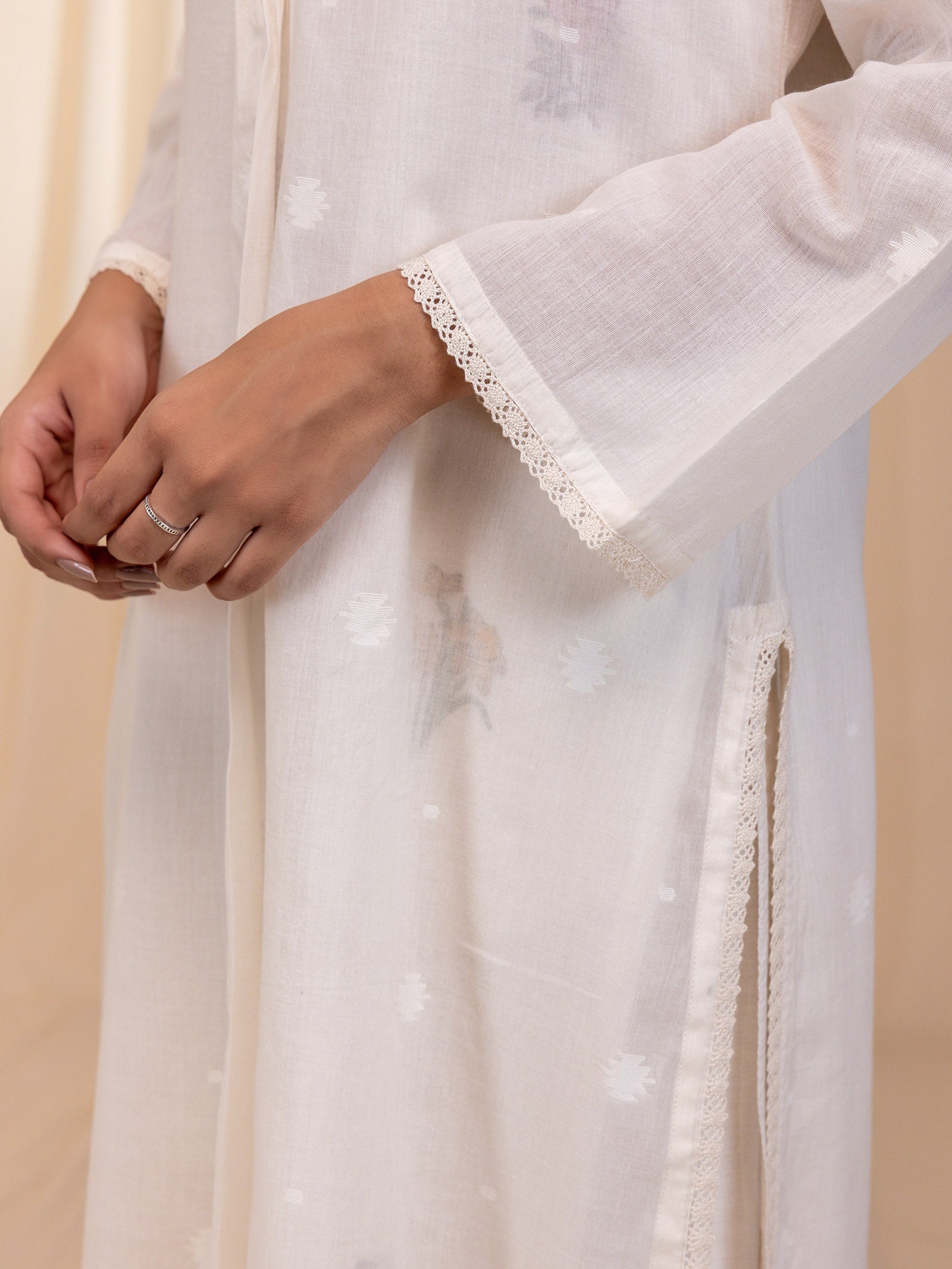 Bawan Rang Jamdani Cotton Kurta