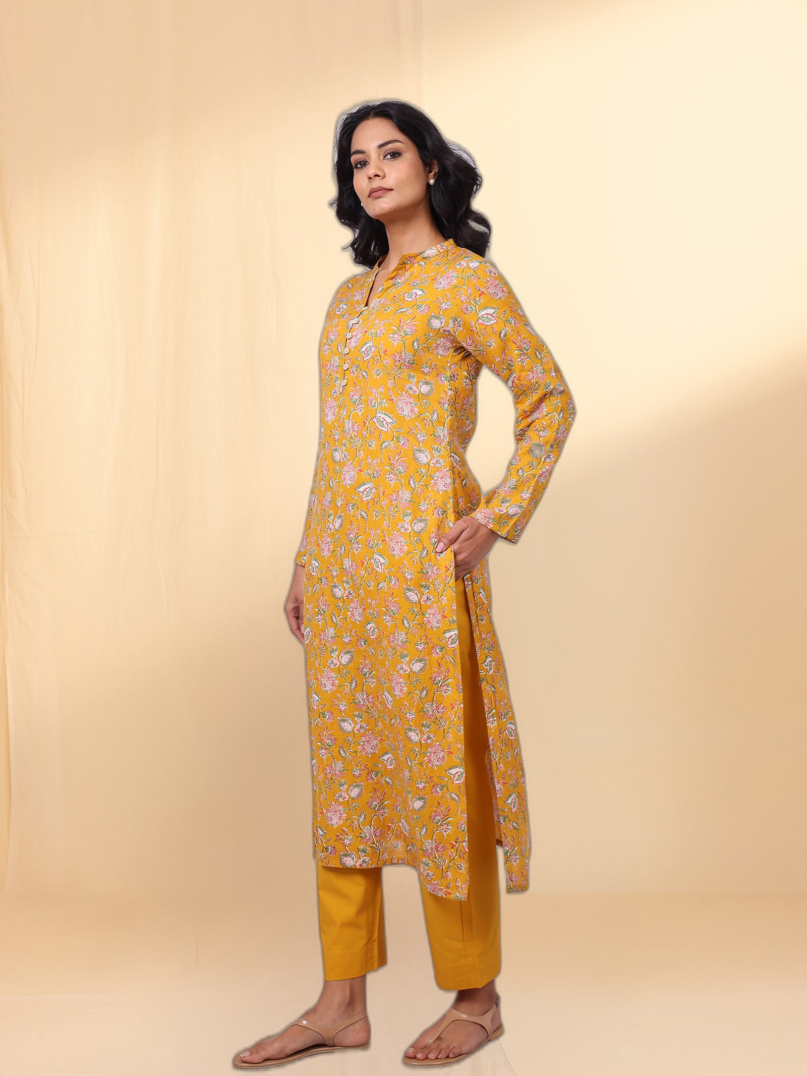 Honey Mustard Twill Kurta