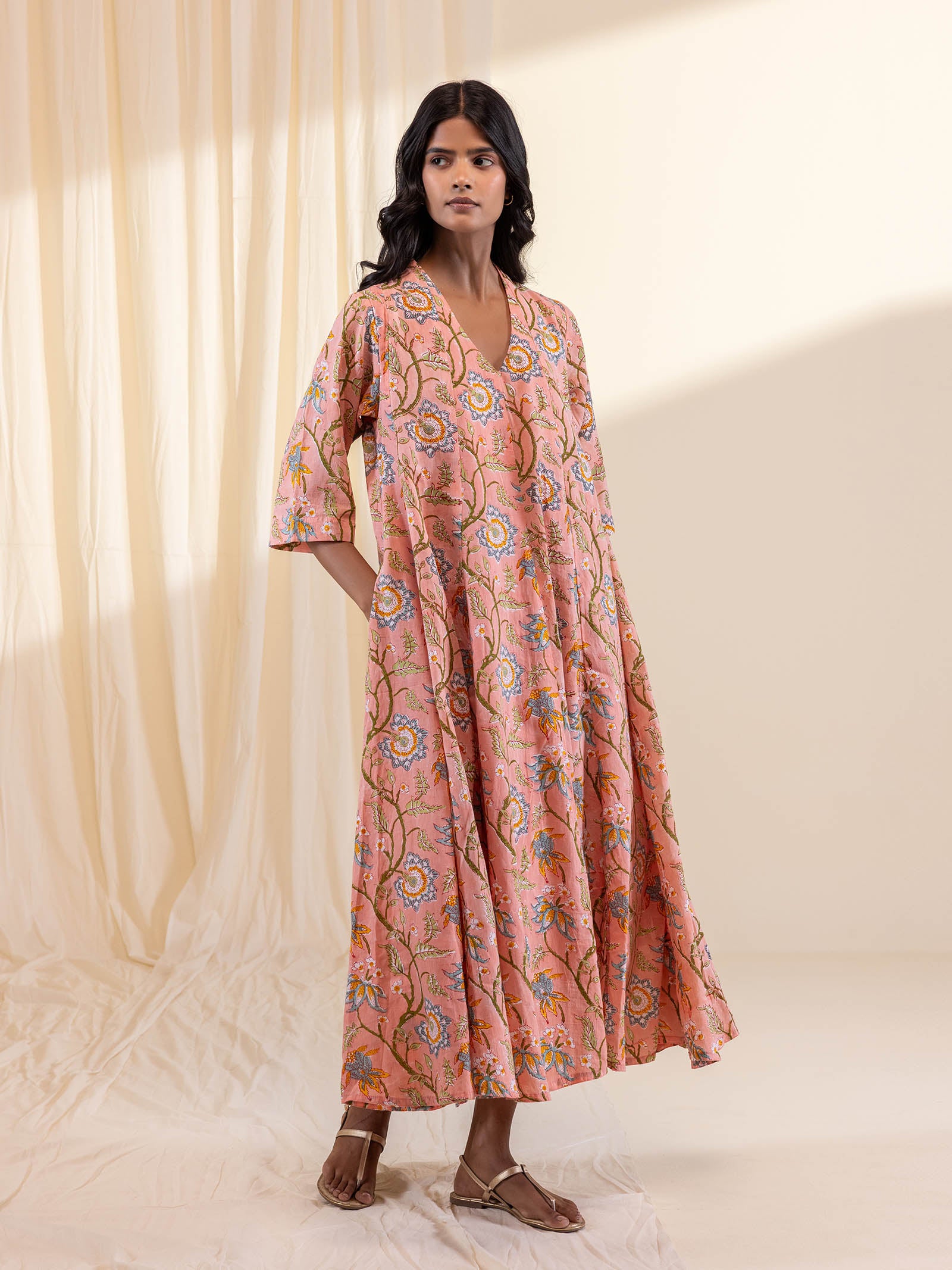Miss Peach Cotton Dress