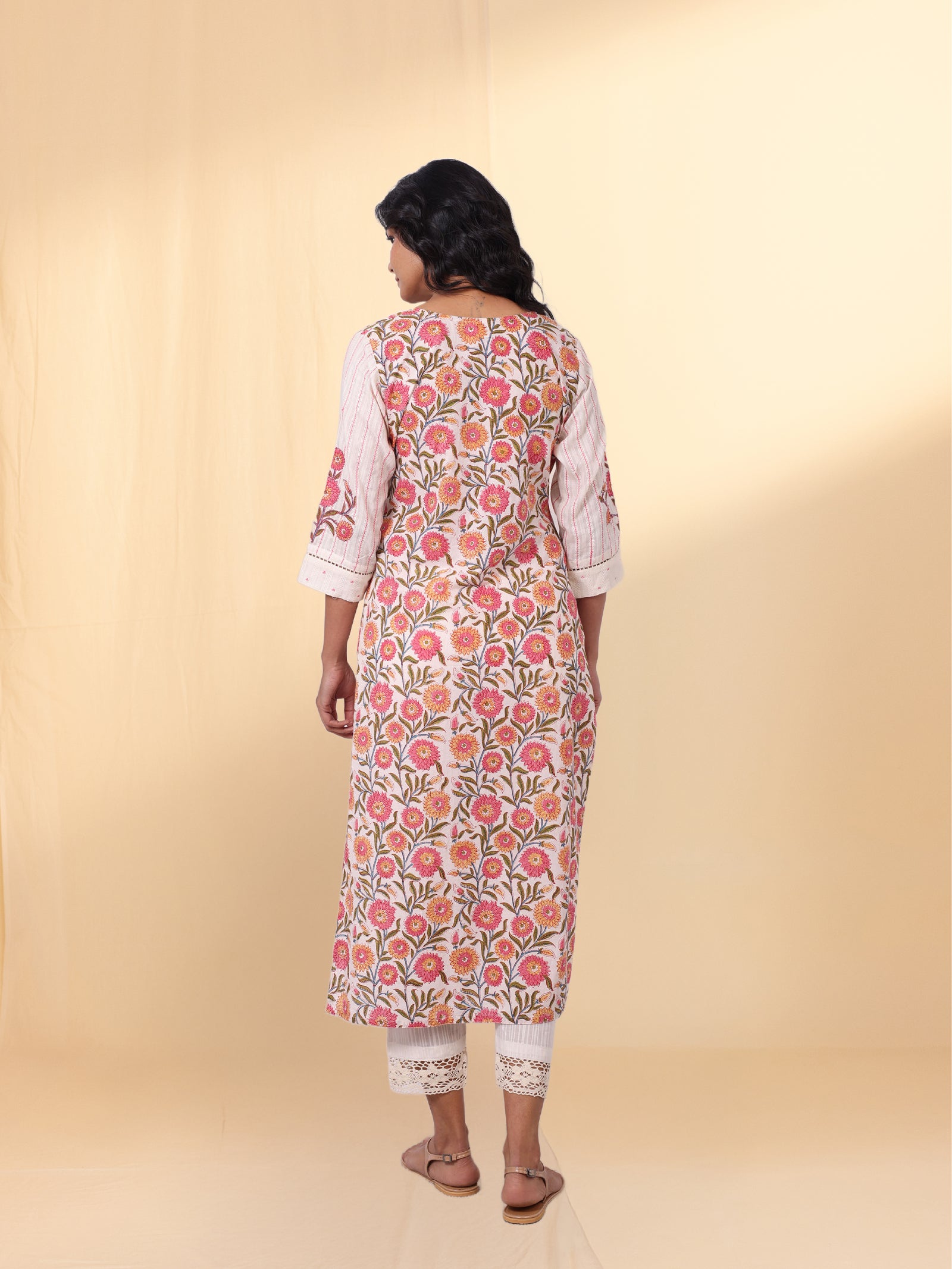 Pink Aster Cotton Kurta