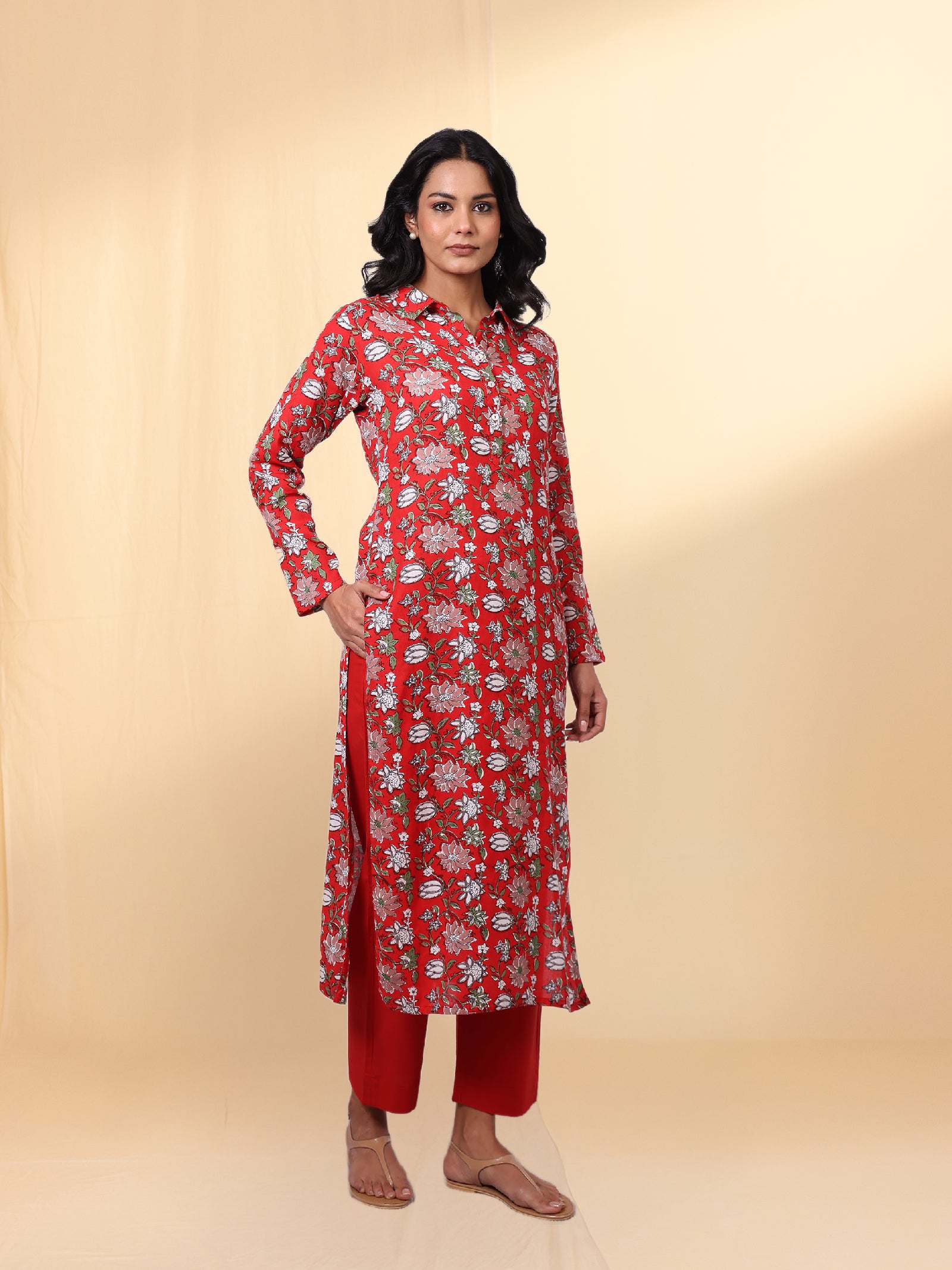 Ruby Woo Twill Kurta