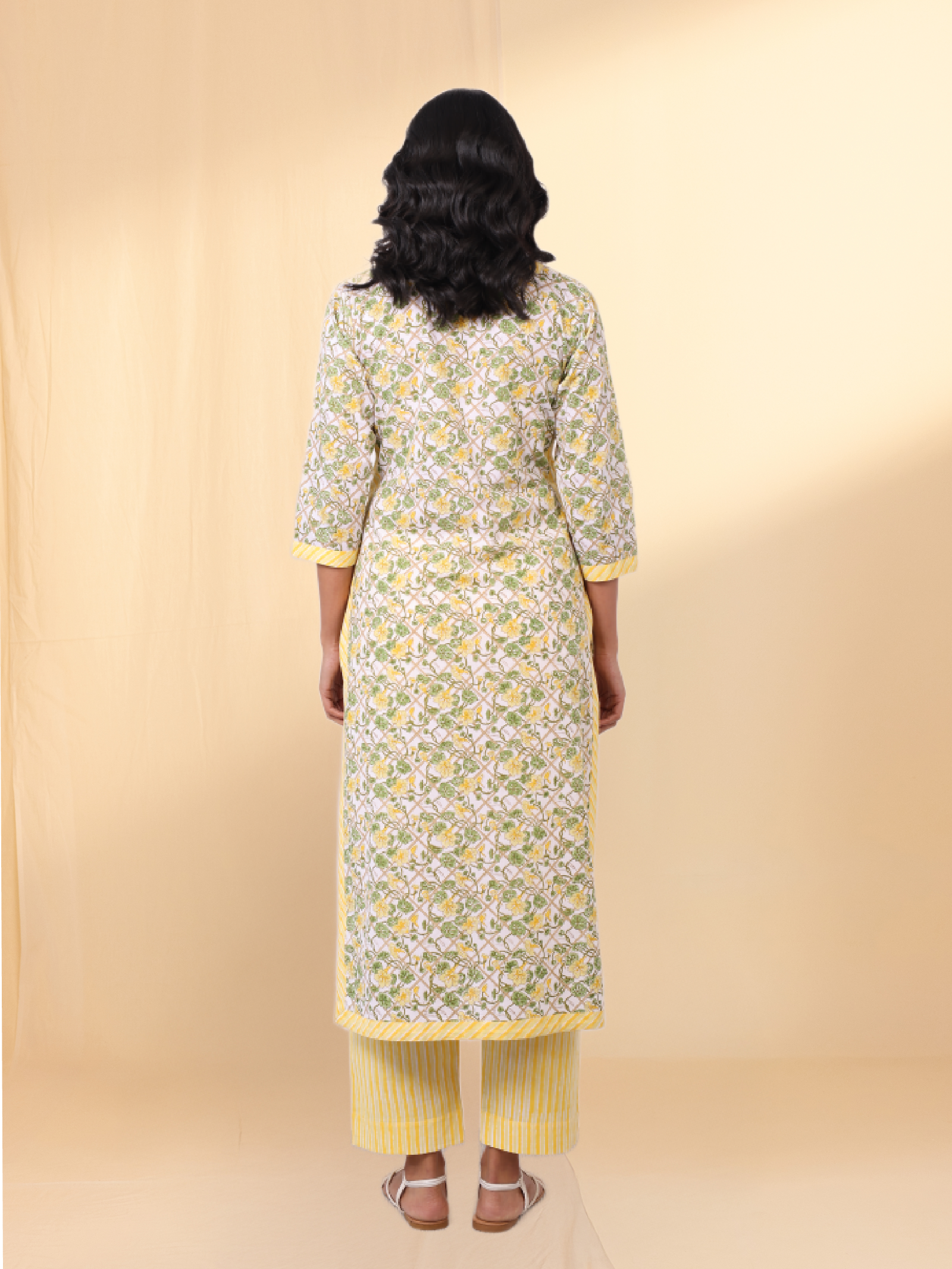 Sunshine Trellis Cotton Kurta