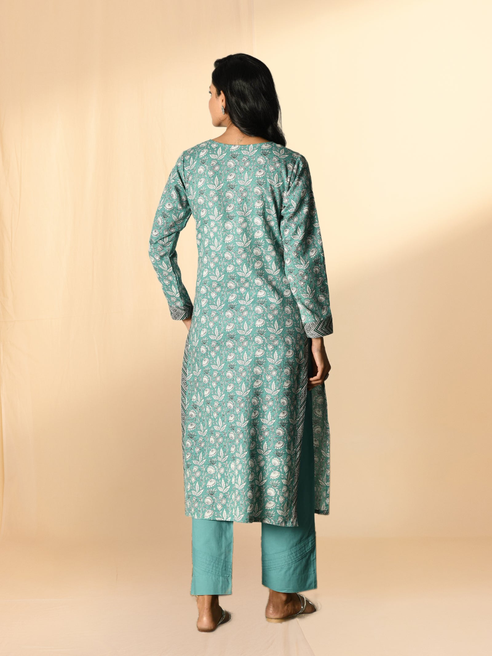 Timeless Turquoise Twill Kurta