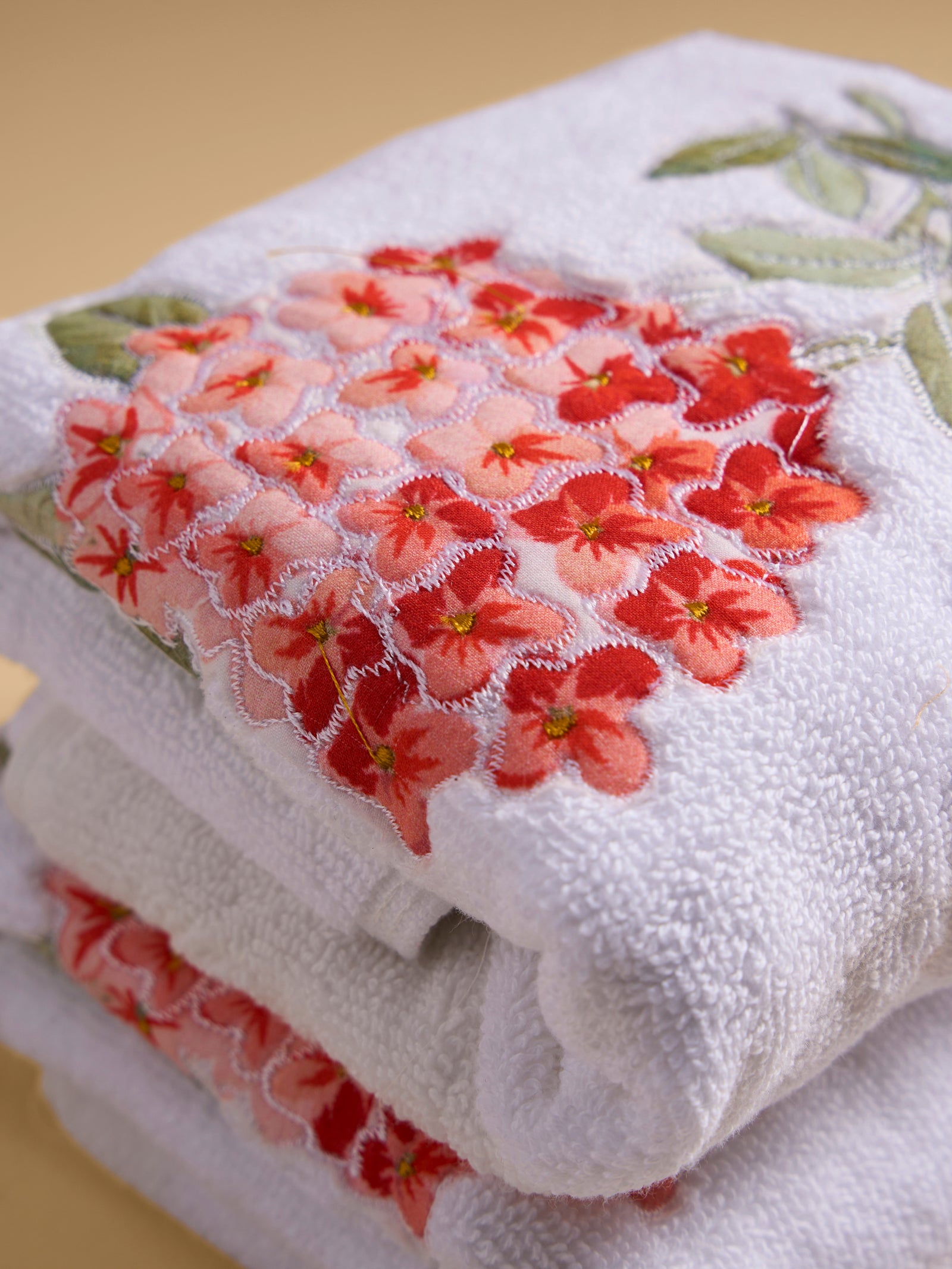 Red Ixora Hand Towel (Set of 2)