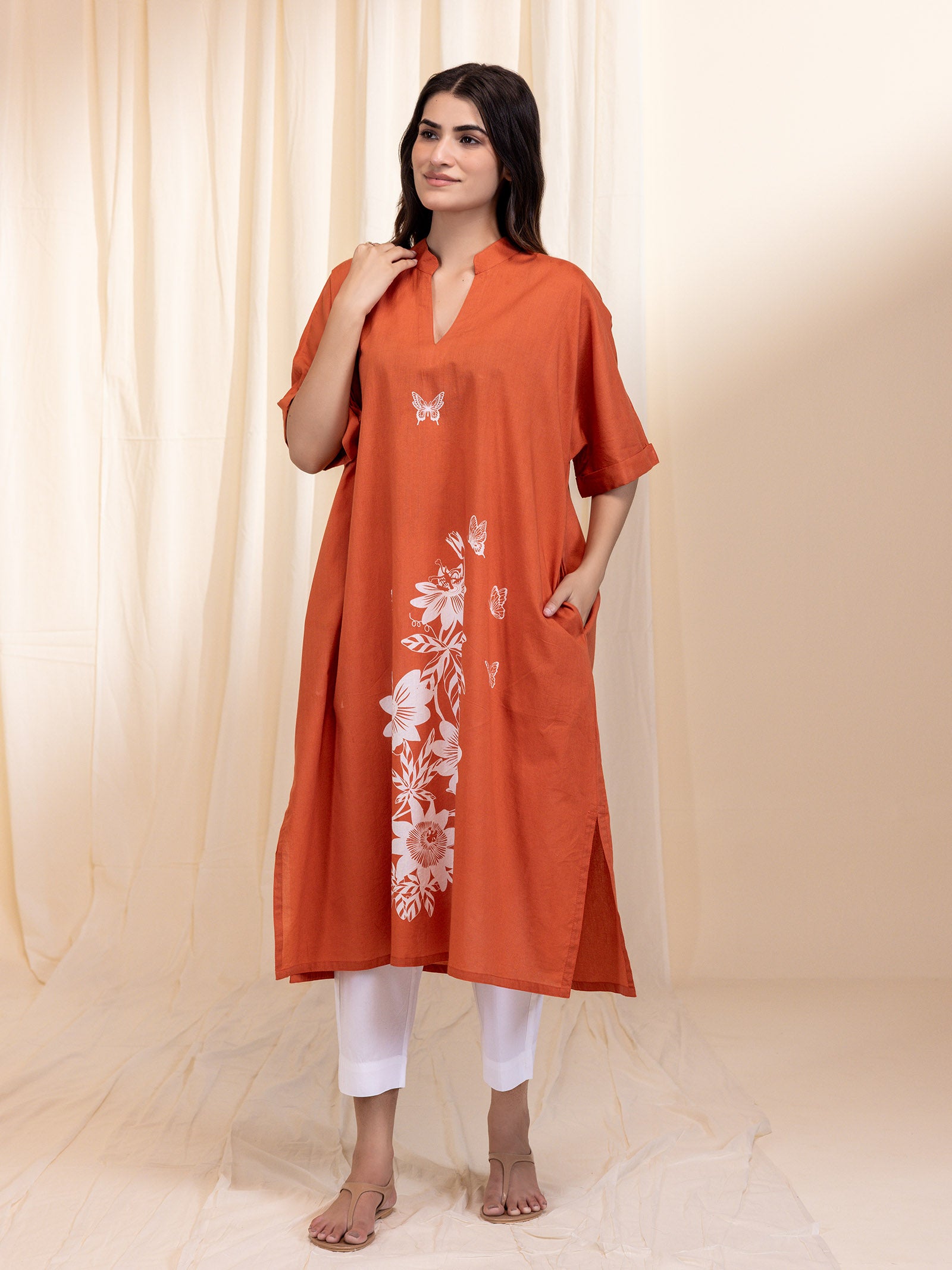 Bricks and Butterflies Cotton Tunic