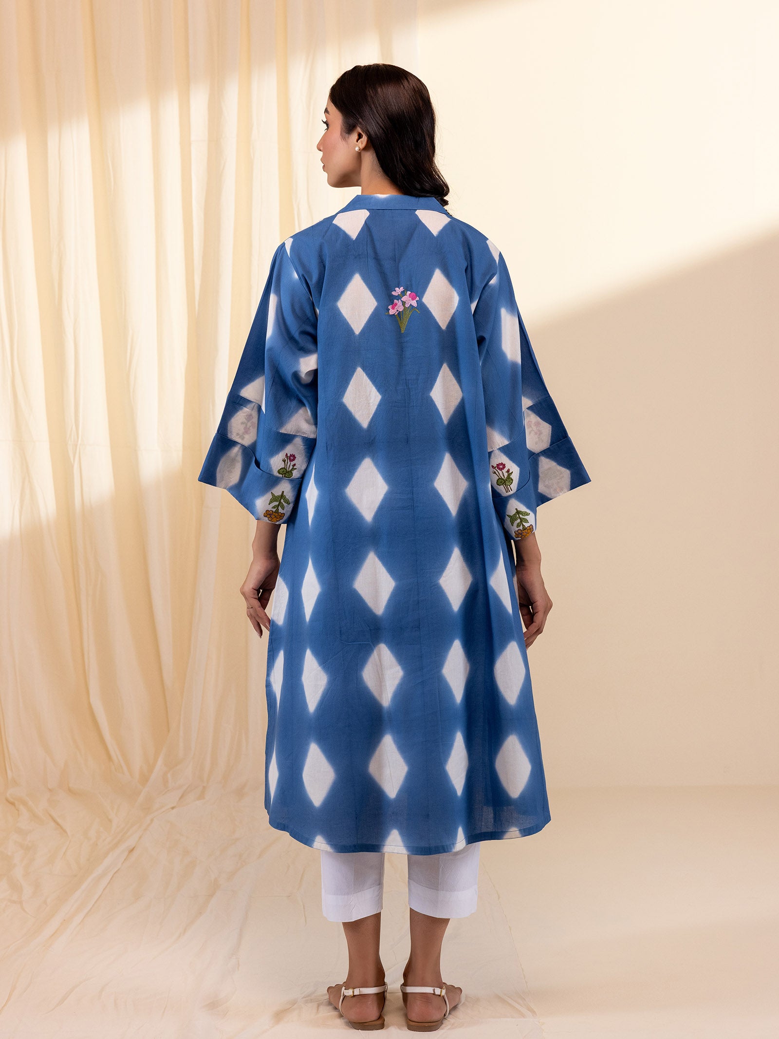 Izel Blue Cotton Tunic