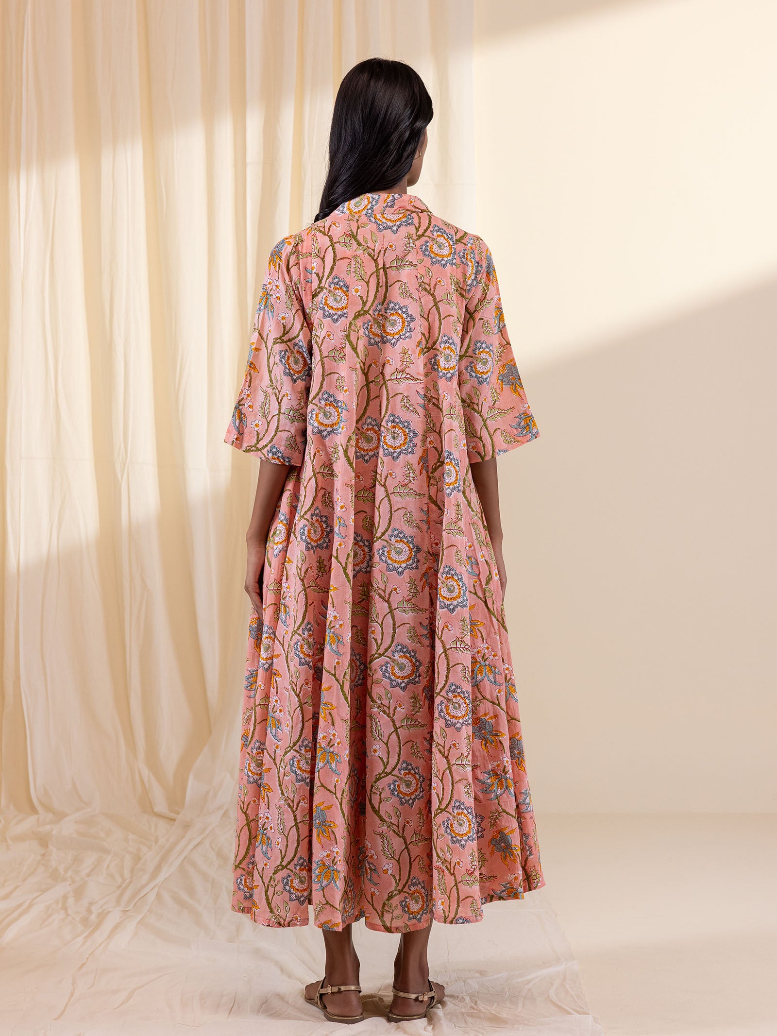 Miss Peach Cotton Dress