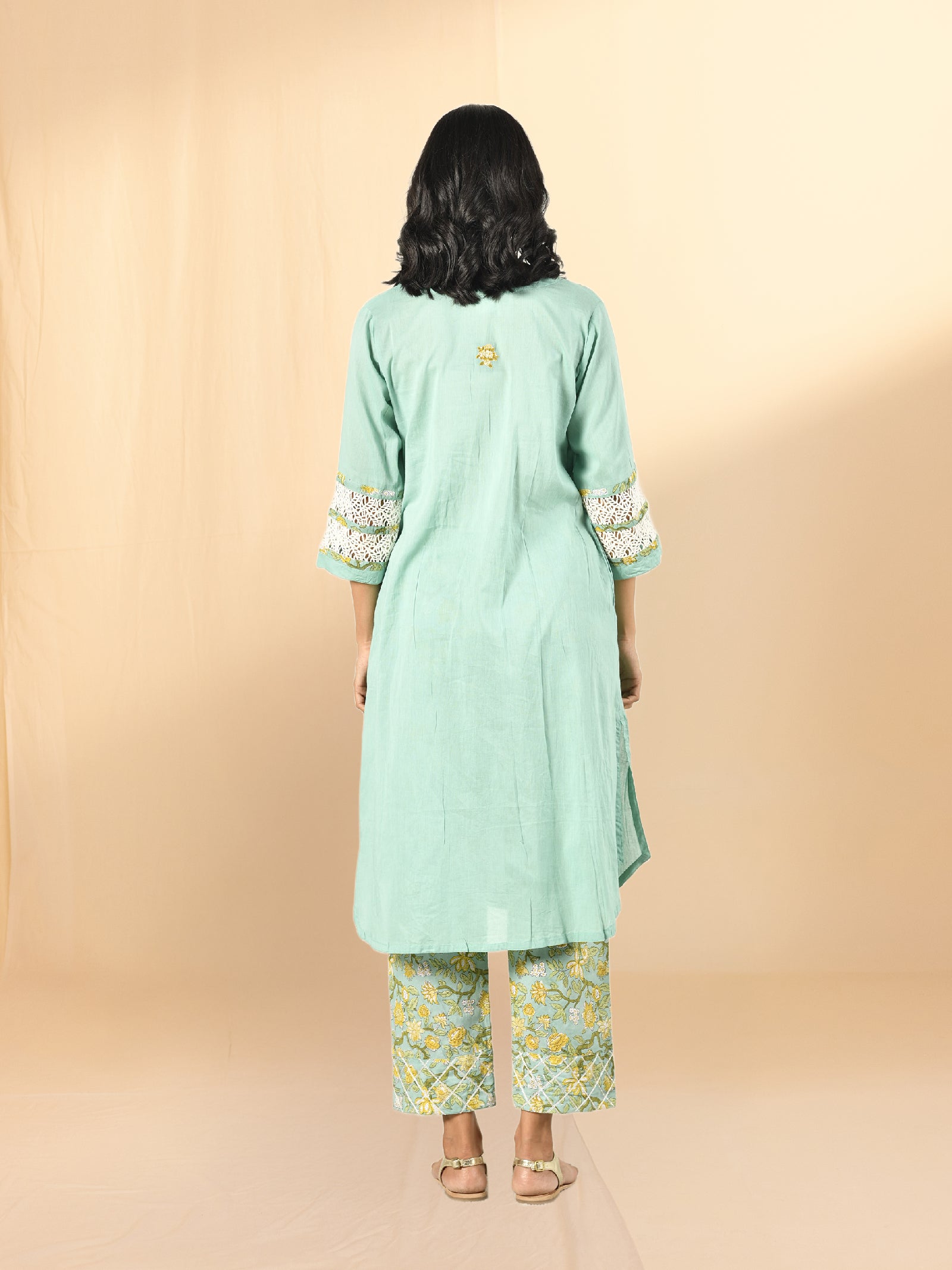 TFL Tiffany Blue Plain Voile Kurta