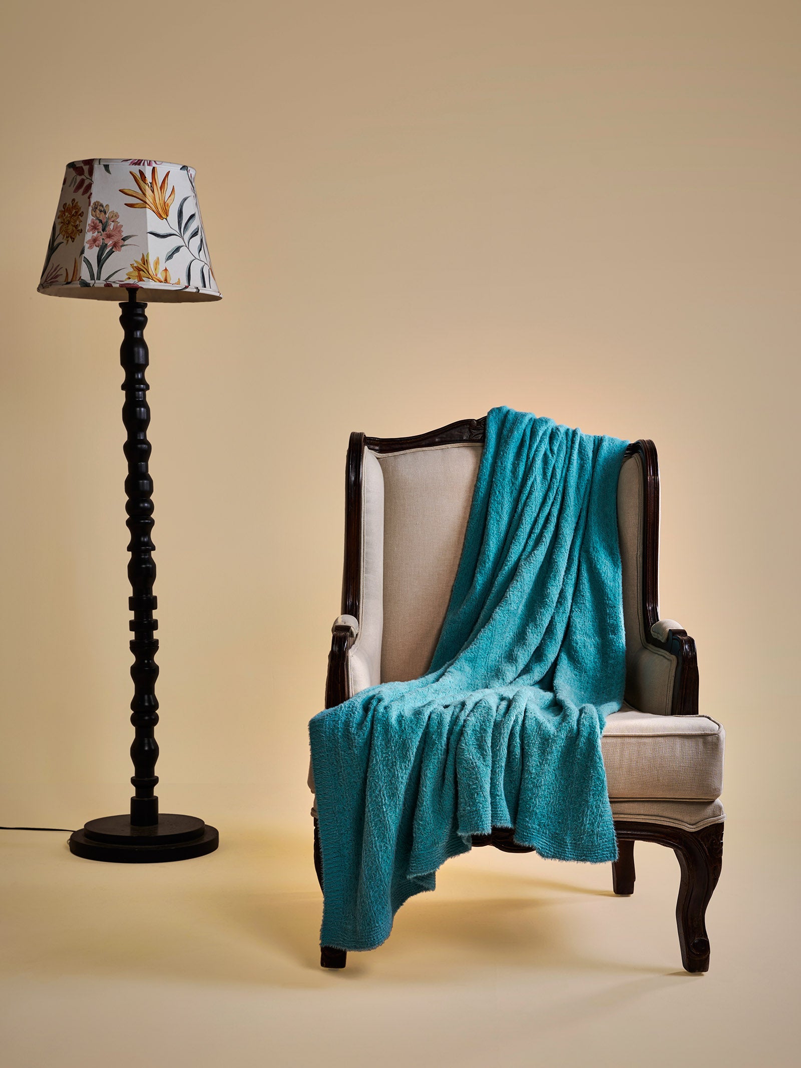 Woolen Throw Teal