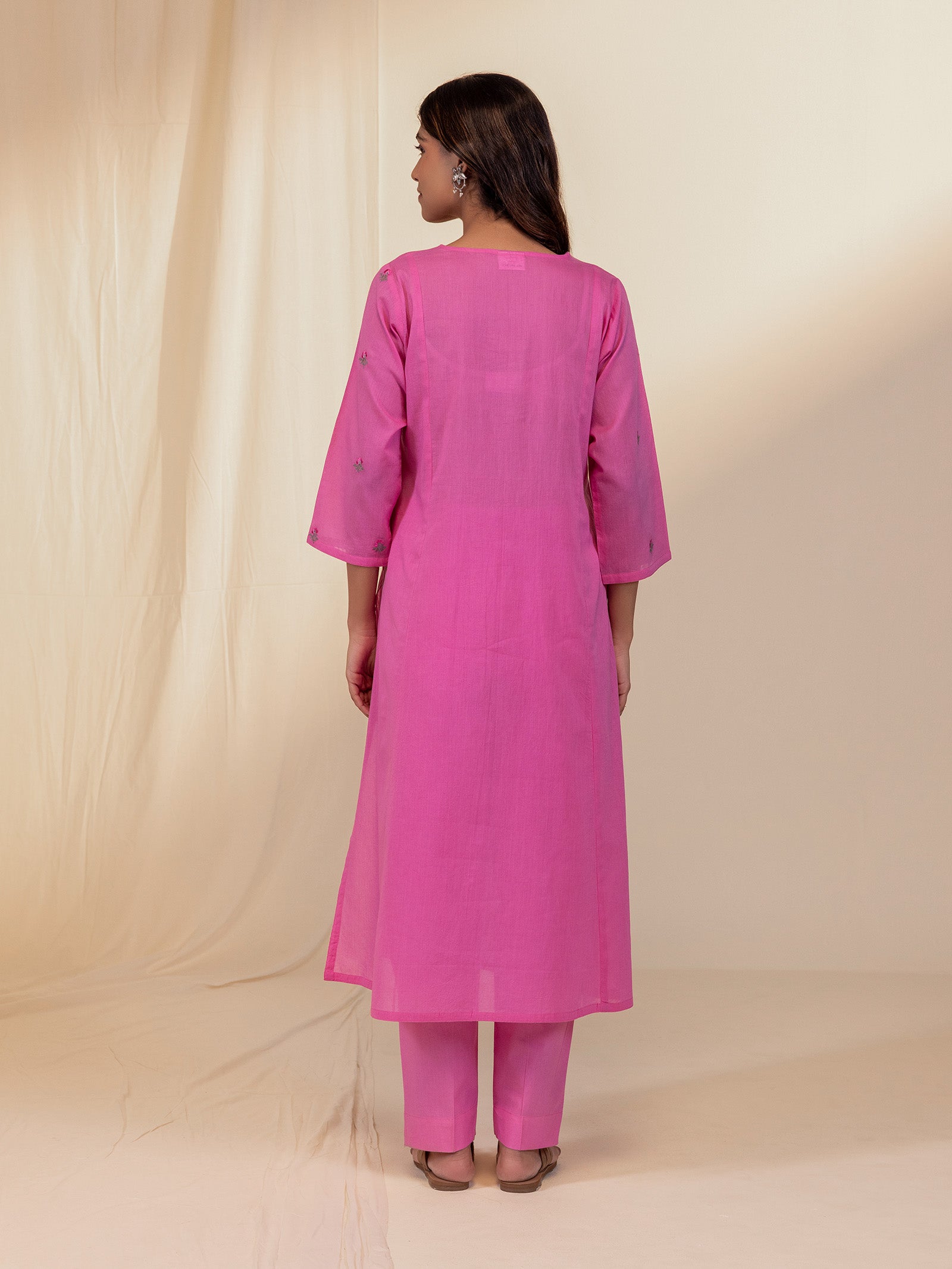 The Artisans Blush Voile Kurta