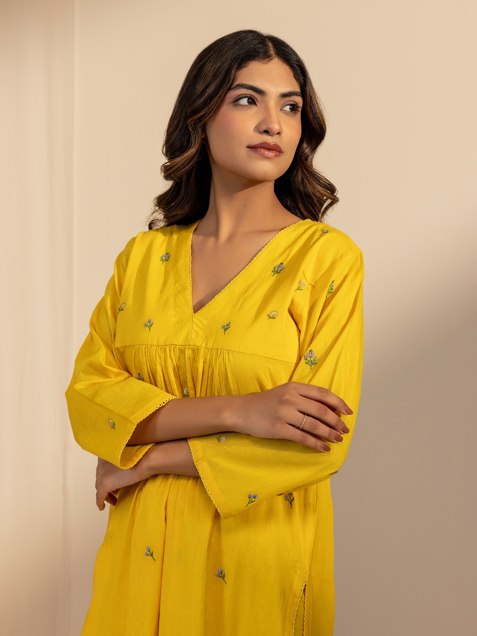 The Artisans Gold Voile Kurta