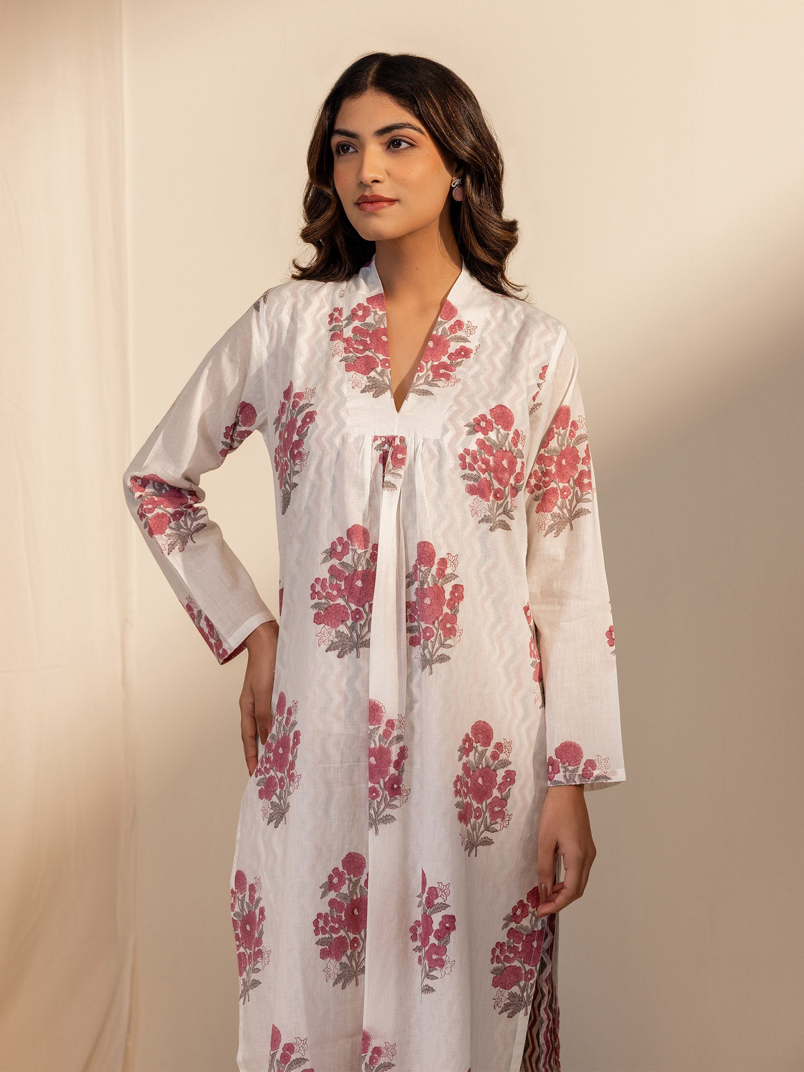 Zigzag Stitch Voile Kurta