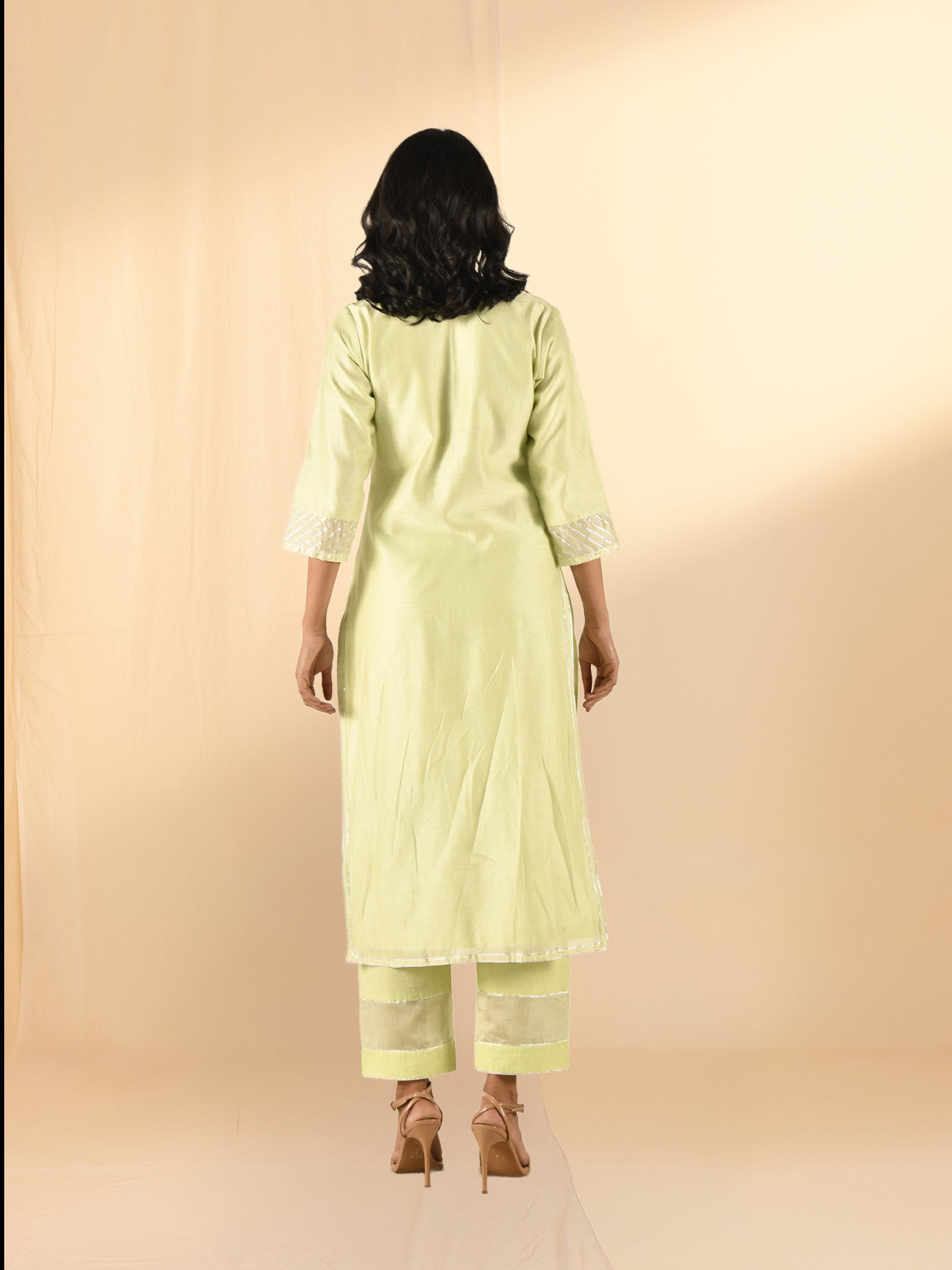 Tea Rose Chanderi Kurta