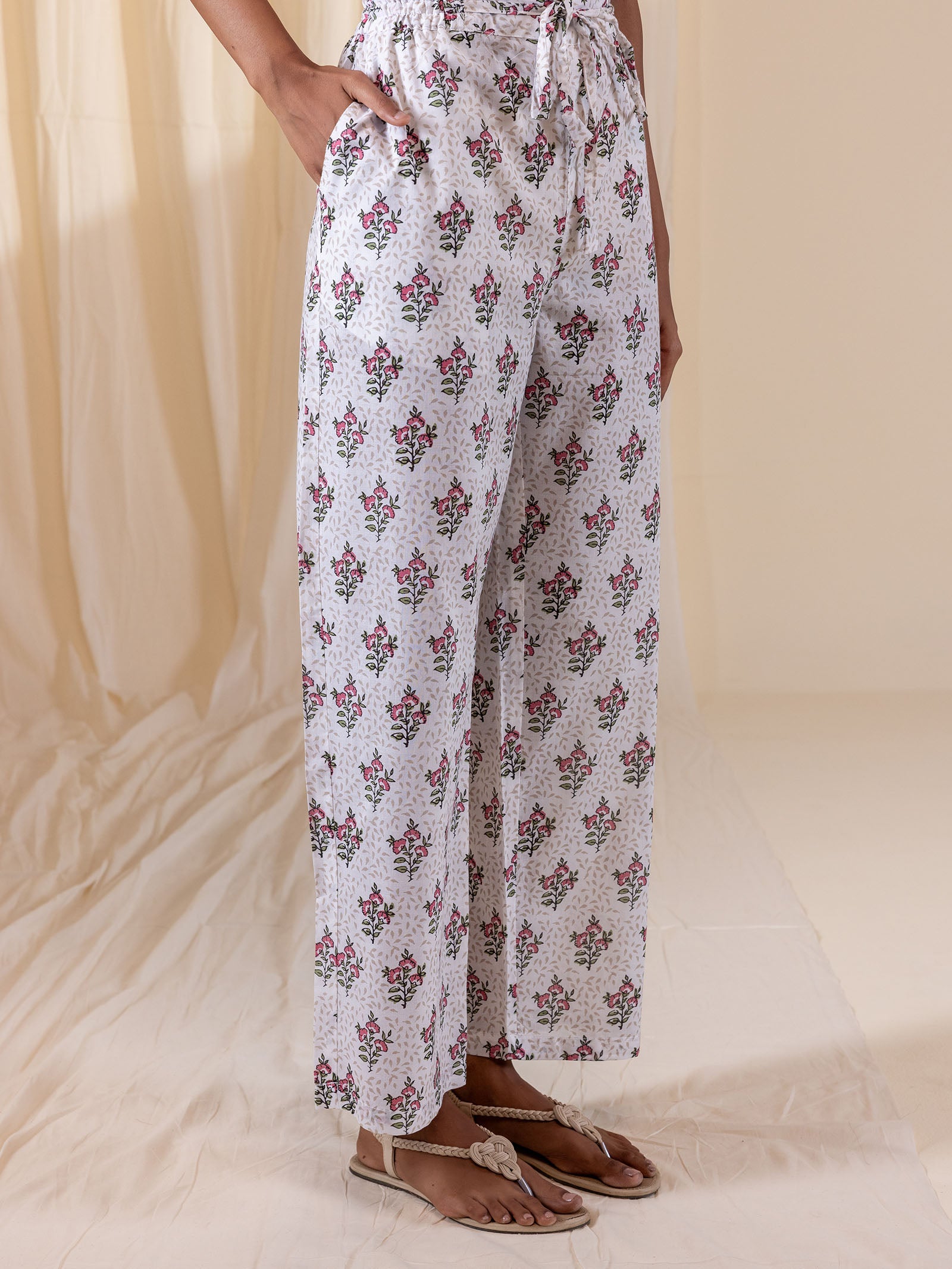 Rosy Whispers Cotton Night Suit