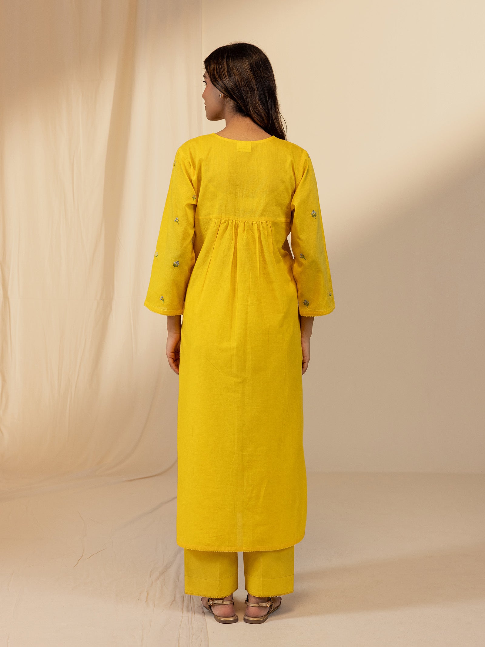 The Artisans Gold Voile Kurta