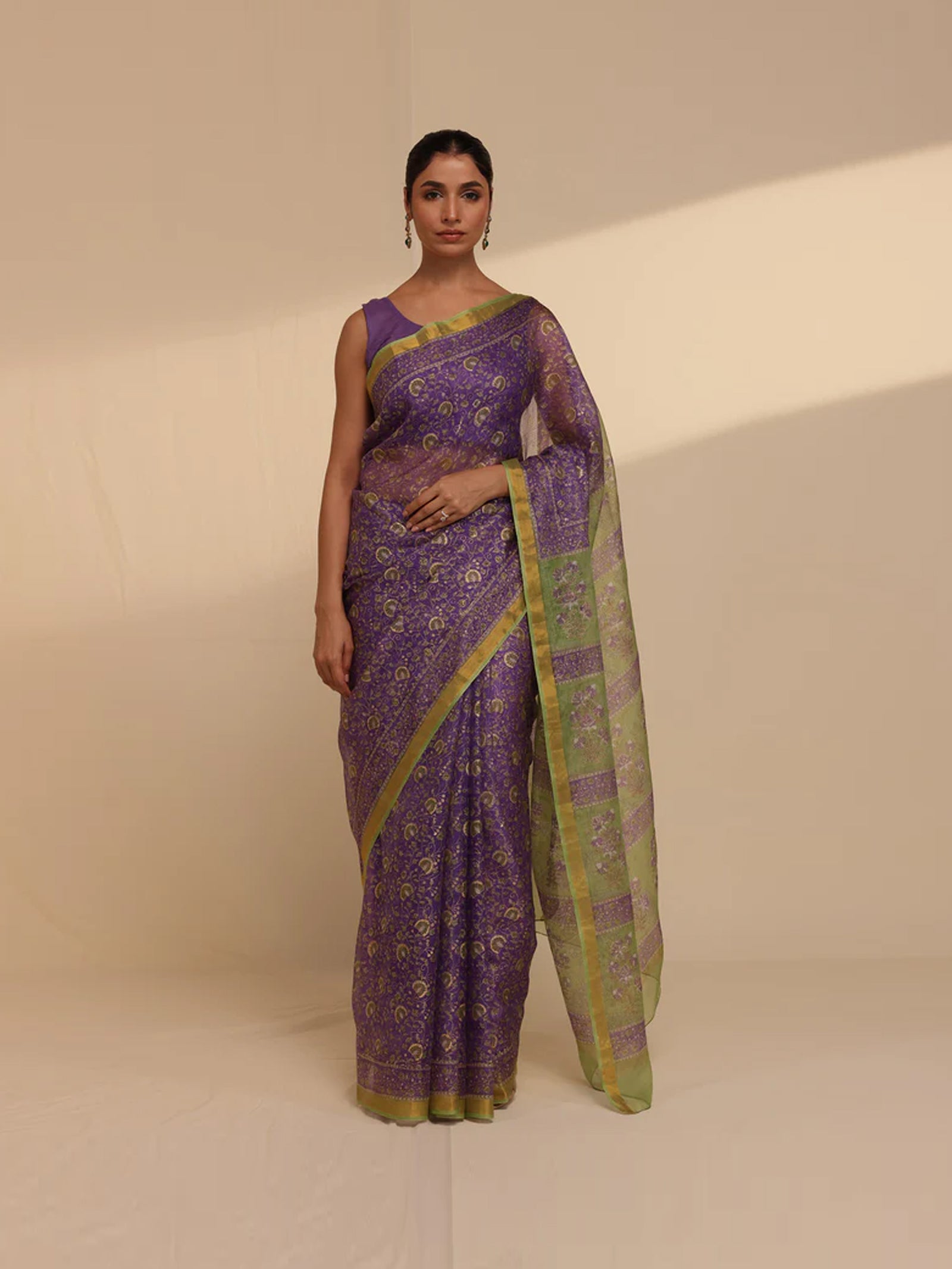 Amethyst Kota Silk Saree