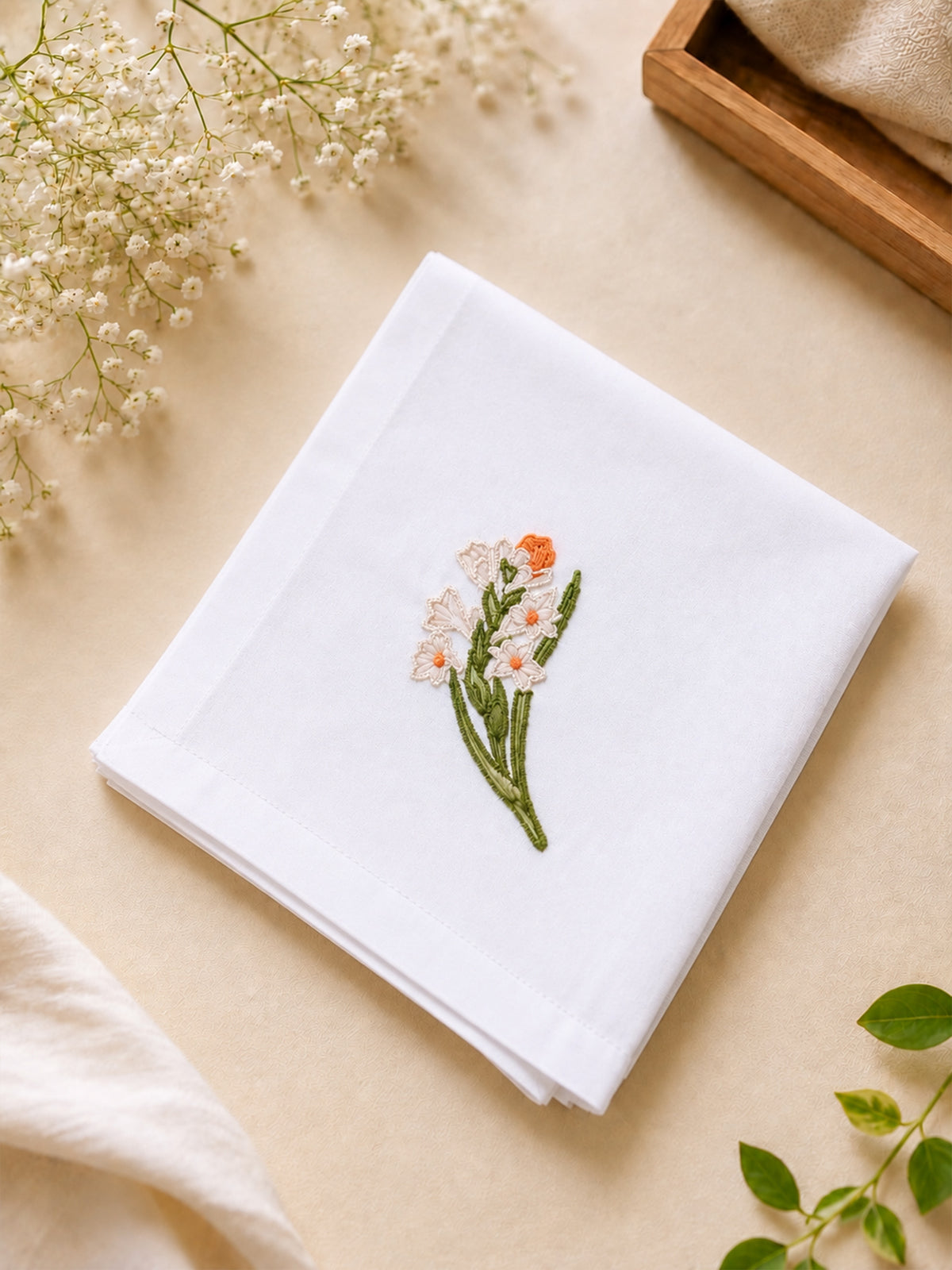 Applique Tea Napkins (Set Of 6)