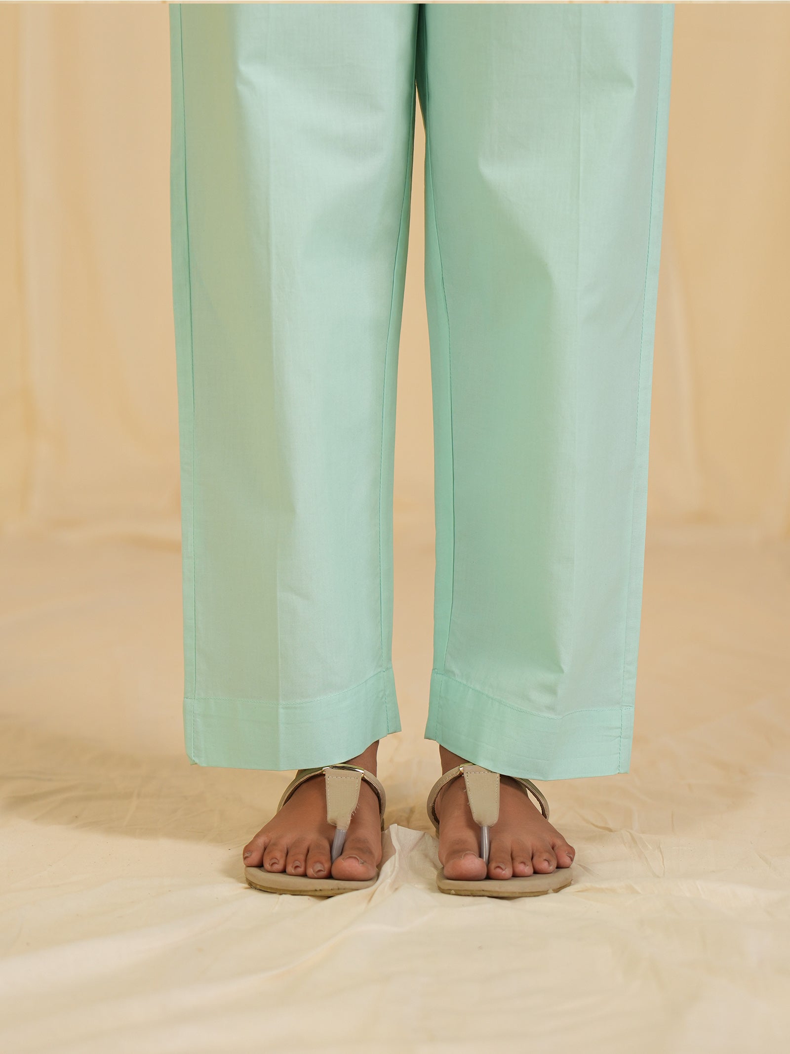 Aqua Rose Cotton Straight Pants