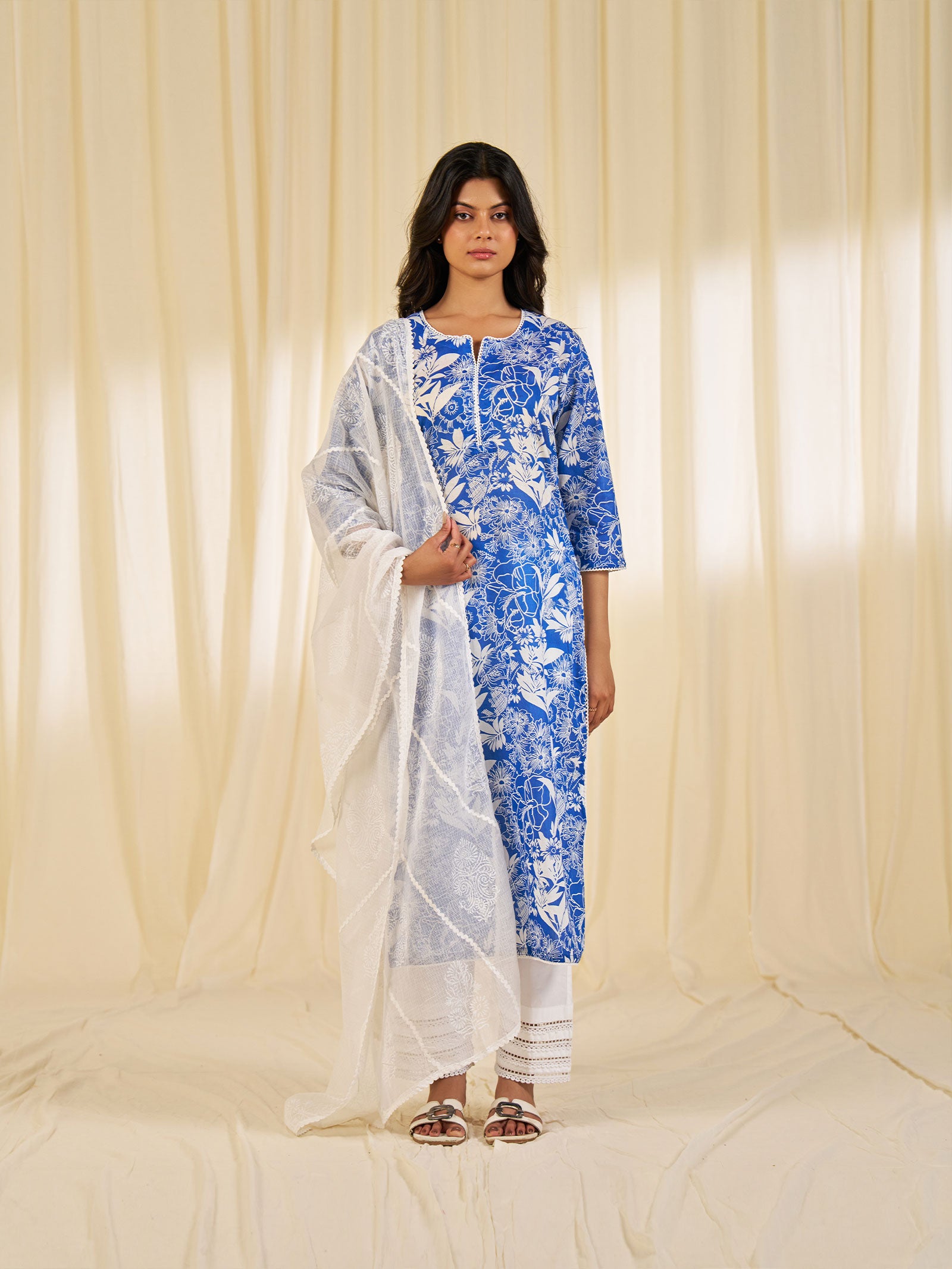 Azure Cotton Kurta