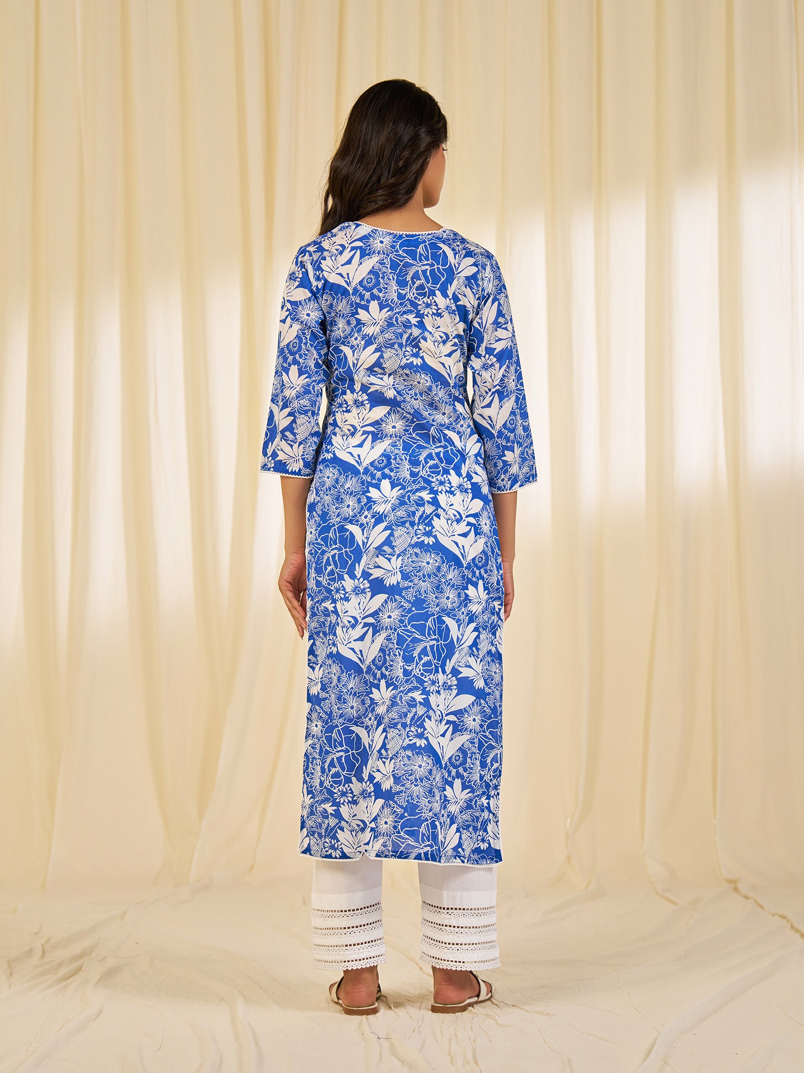 Azure Cotton Kurta