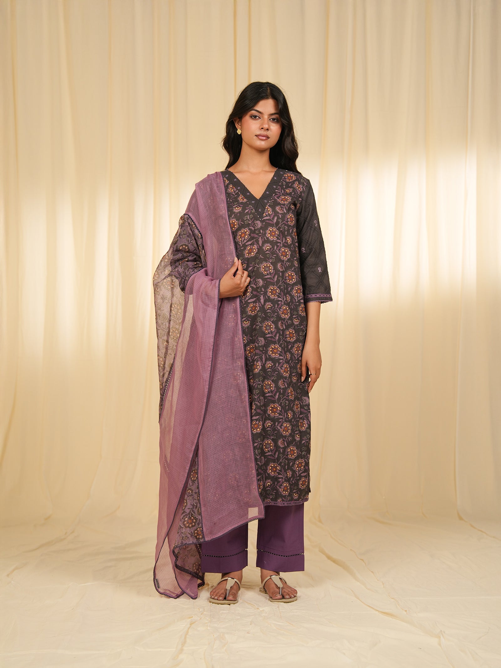 Bandra Brown Cotton Kurta