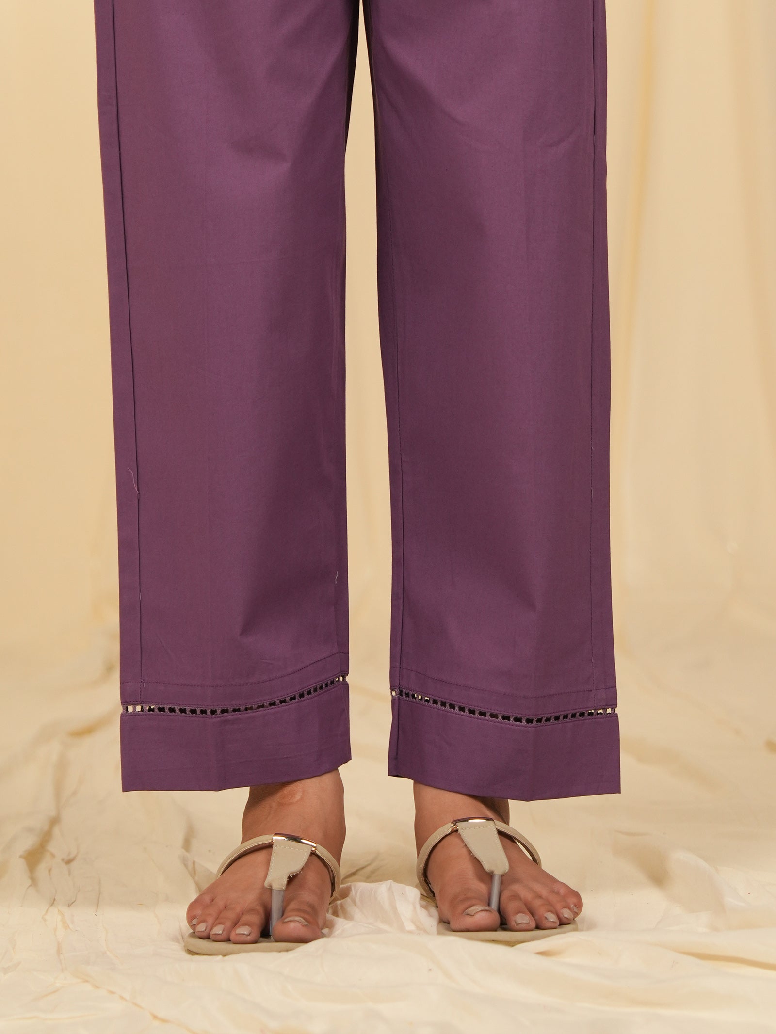 Bandra Brown Cotton Straight Pants