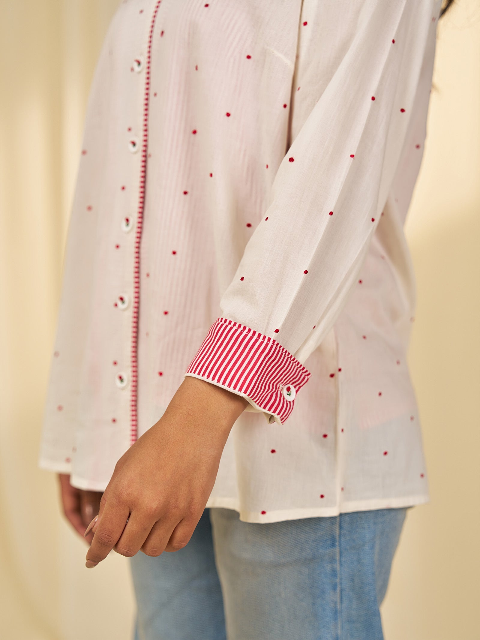 Bare Dots Voile Shirt (Set Of 2)