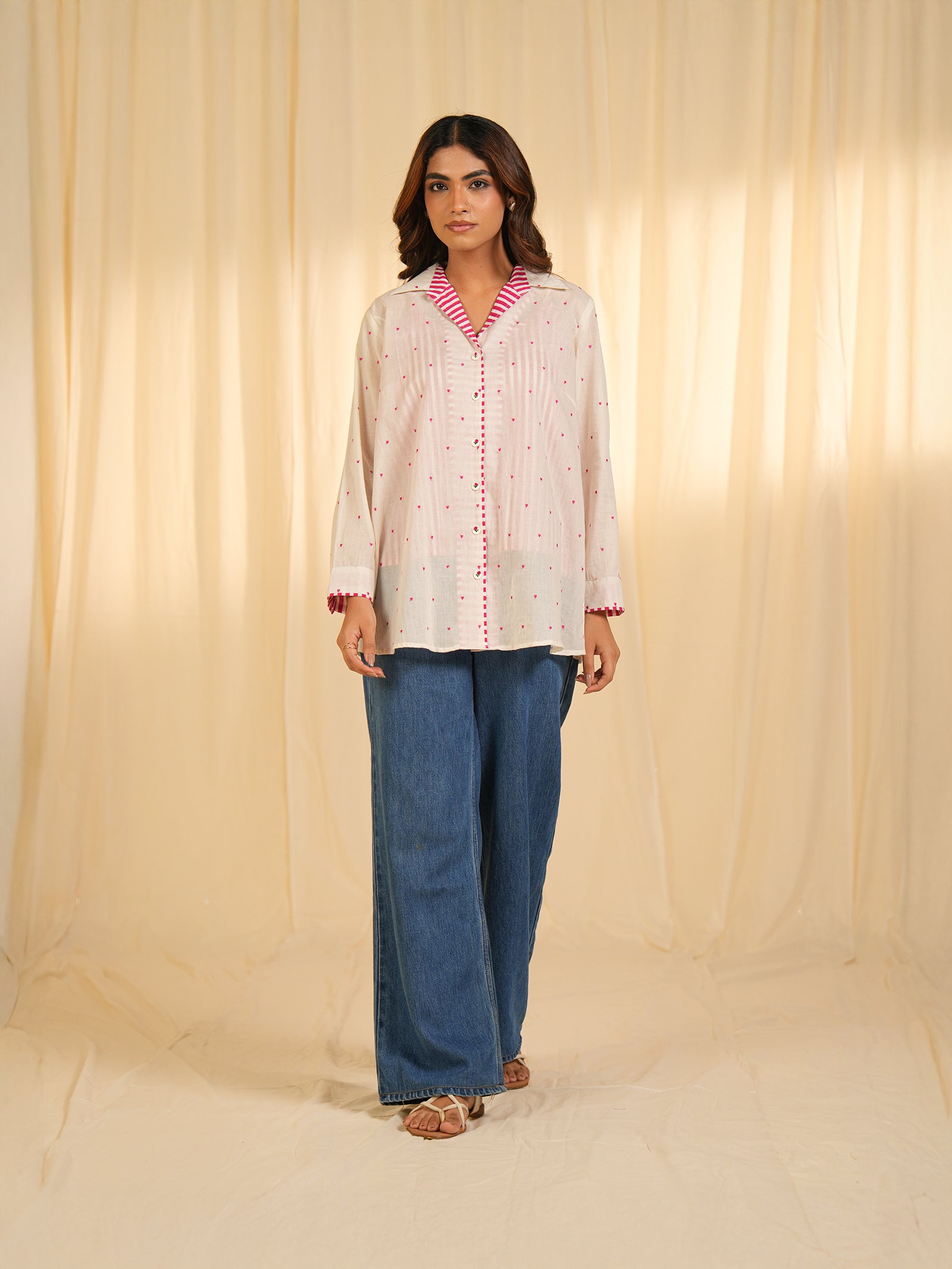 Bare Hearts Voile Shirt (Set Of 2)