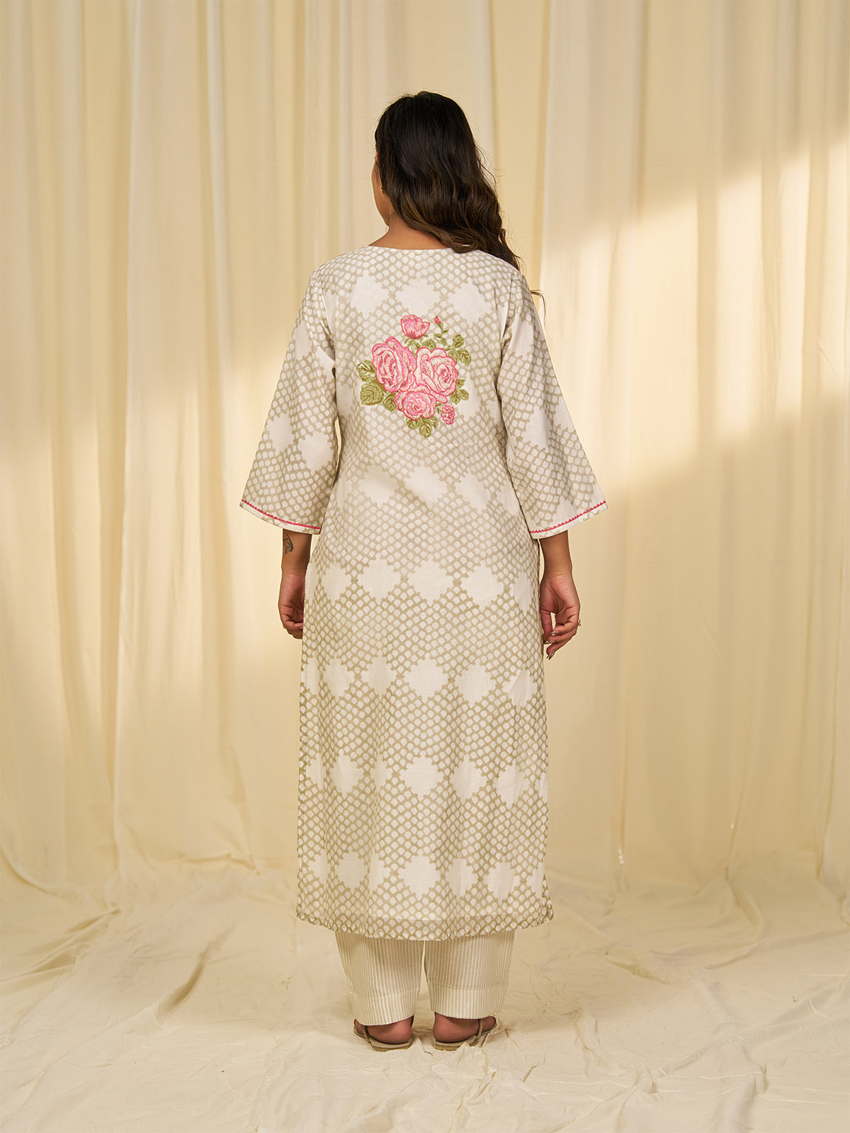 Bare Ivory Rosa Chanderi Kurta