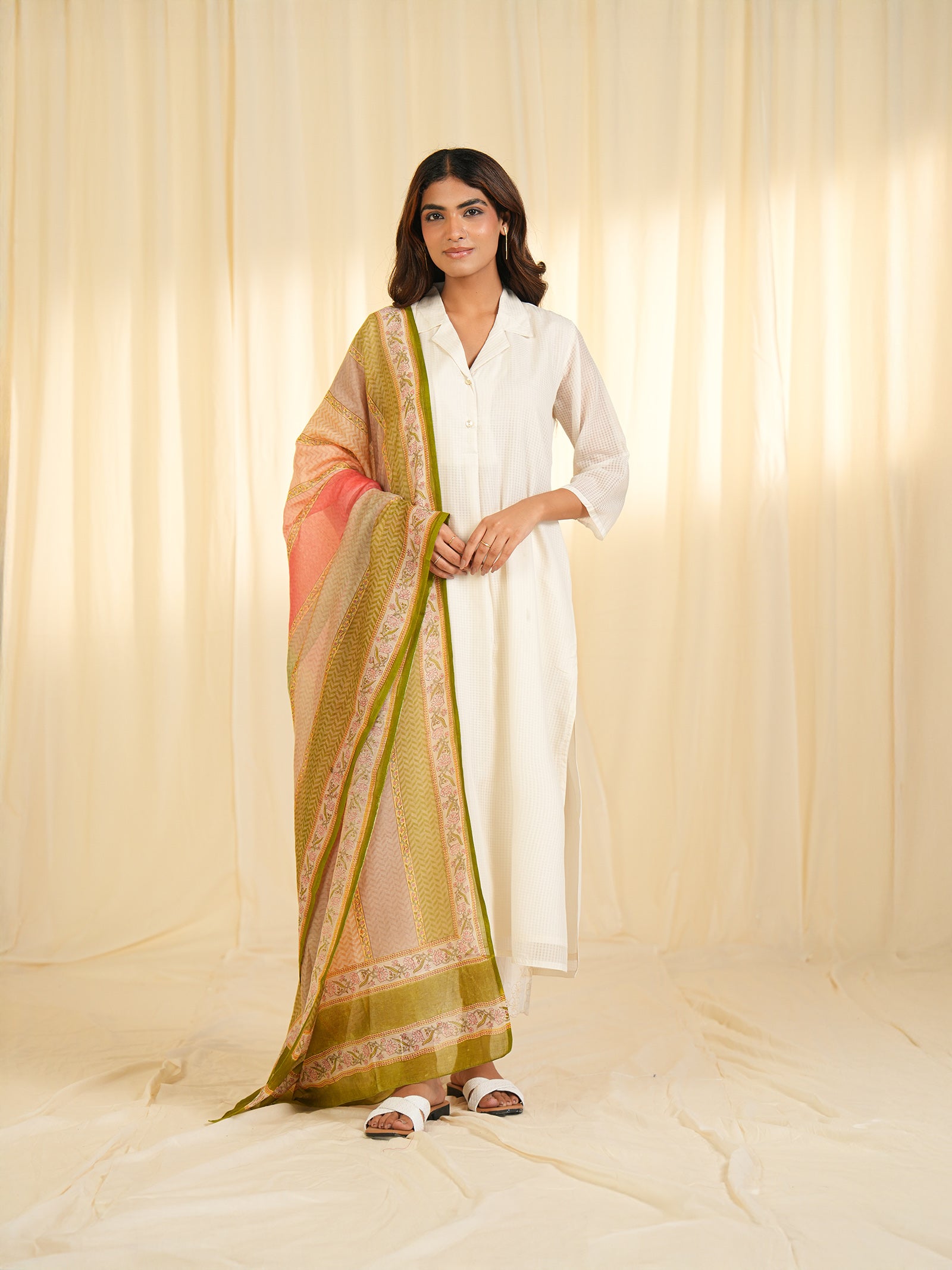 Bare Ivory Viscose Cotton Kurta