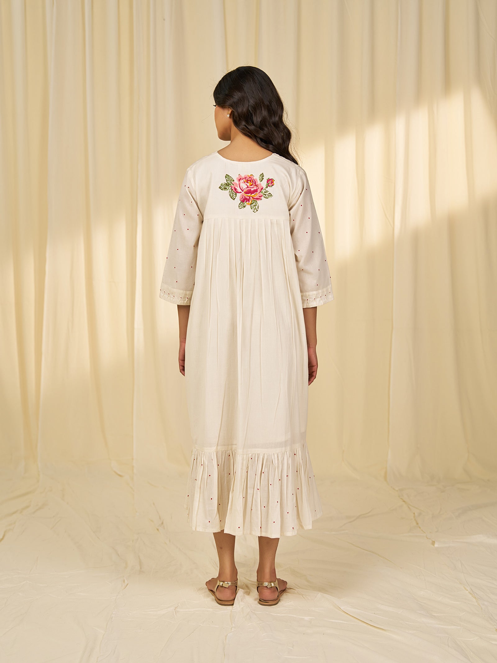Bare Roses Voile Dress