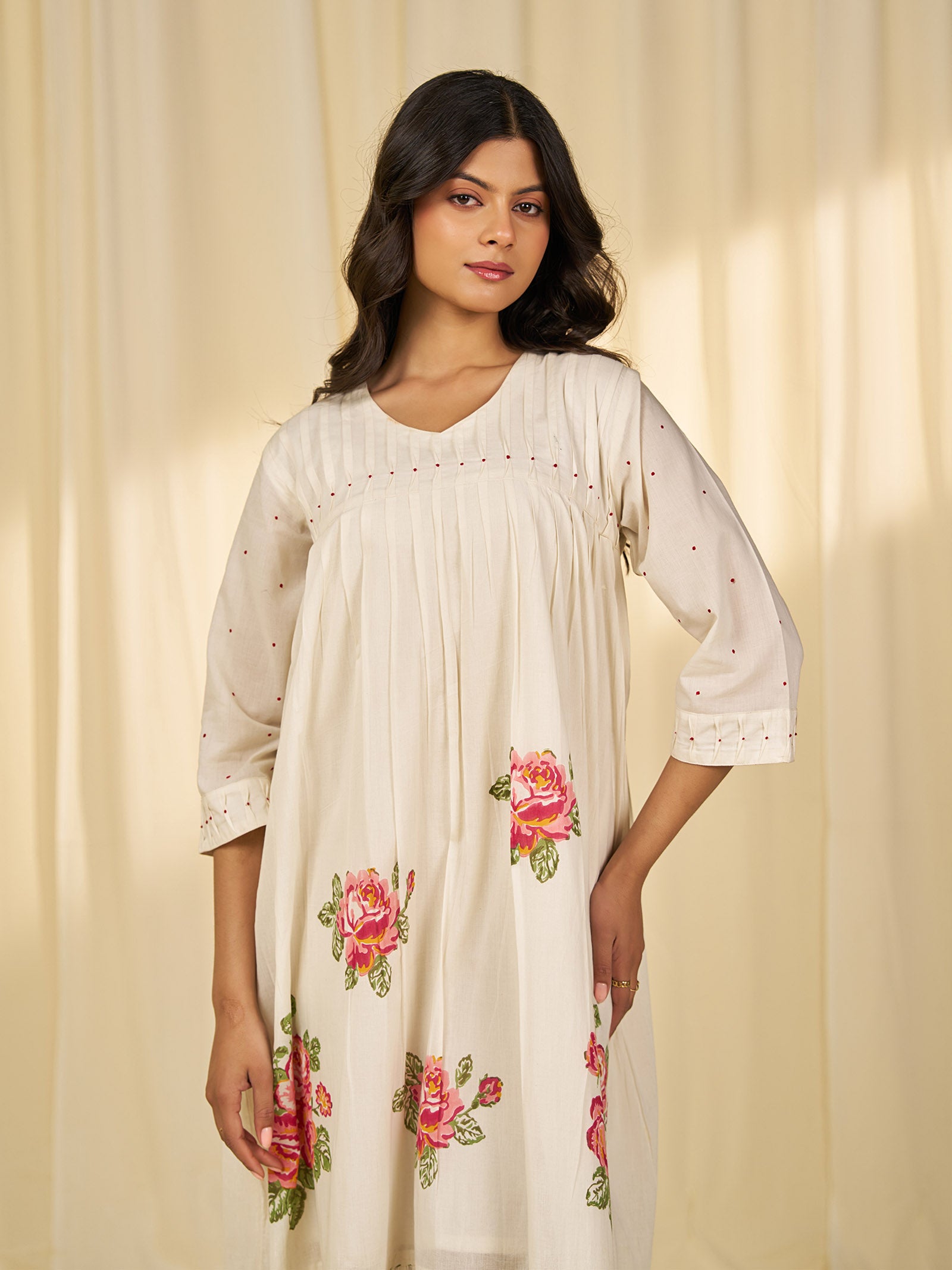Bare Roses Voile Dress