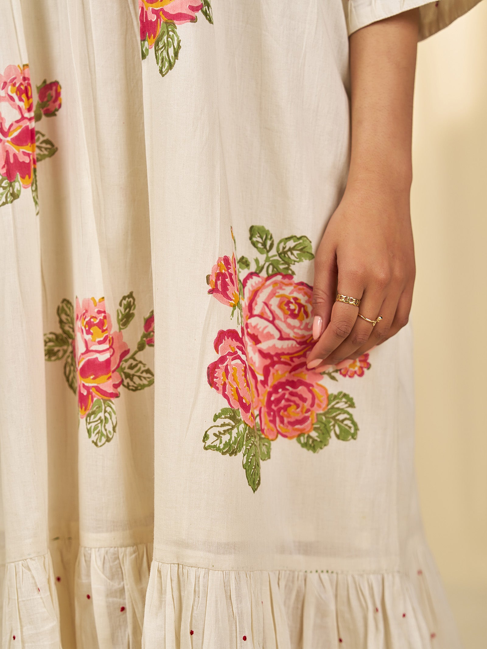 Bare Roses Voile Dress