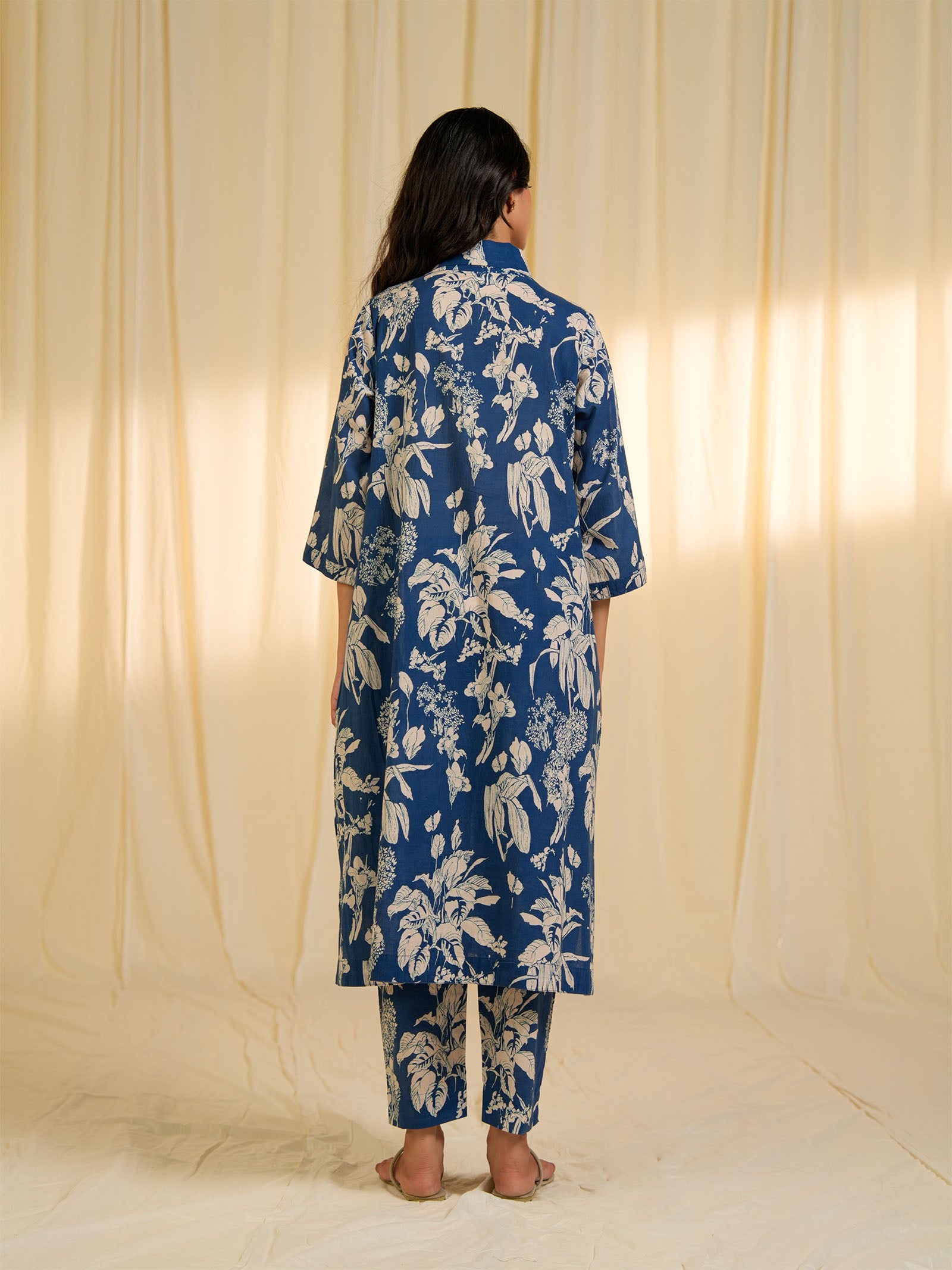 Basic Blue Cotton Kurta