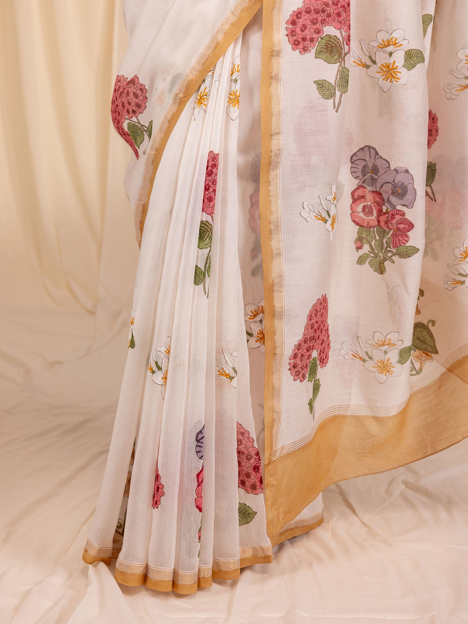 Bawan Rang Chanderi Saree