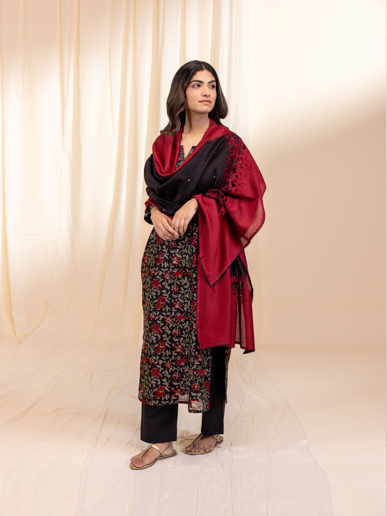 Black Beauty Chanderi Kurta