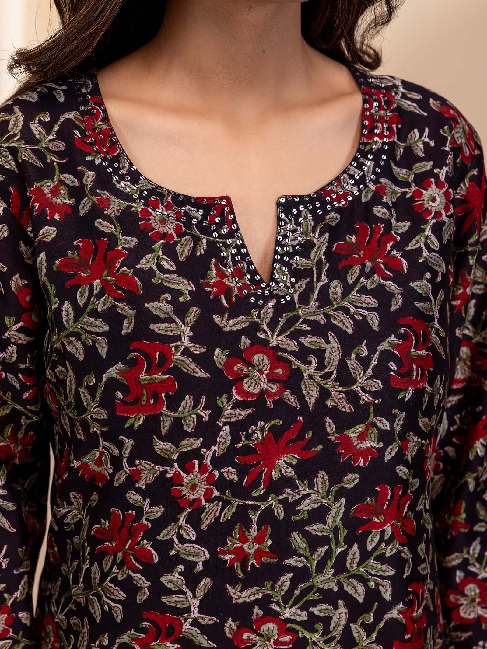 Black Beauty Chanderi Kurta