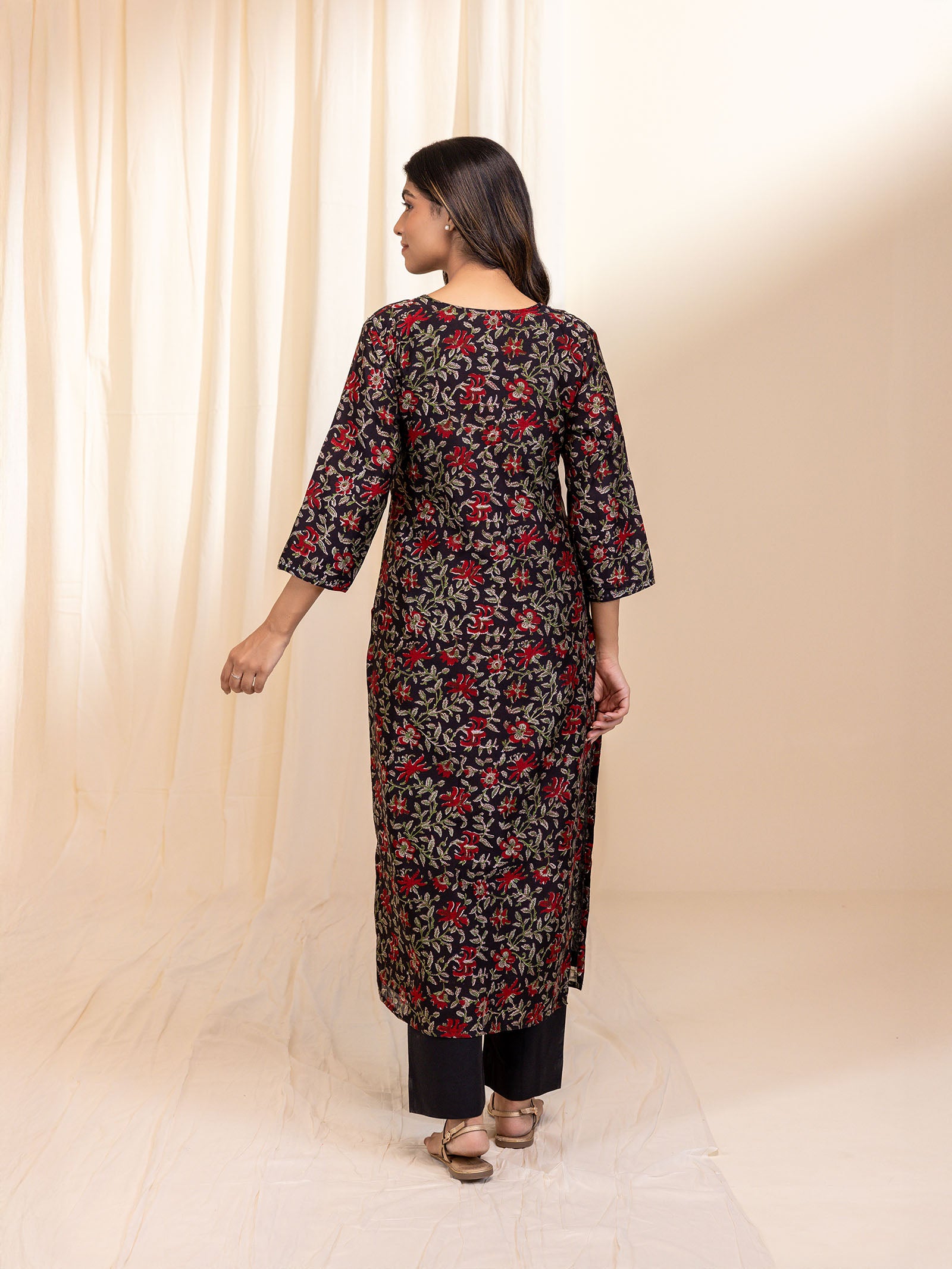 Black Beauty Chanderi Kurta